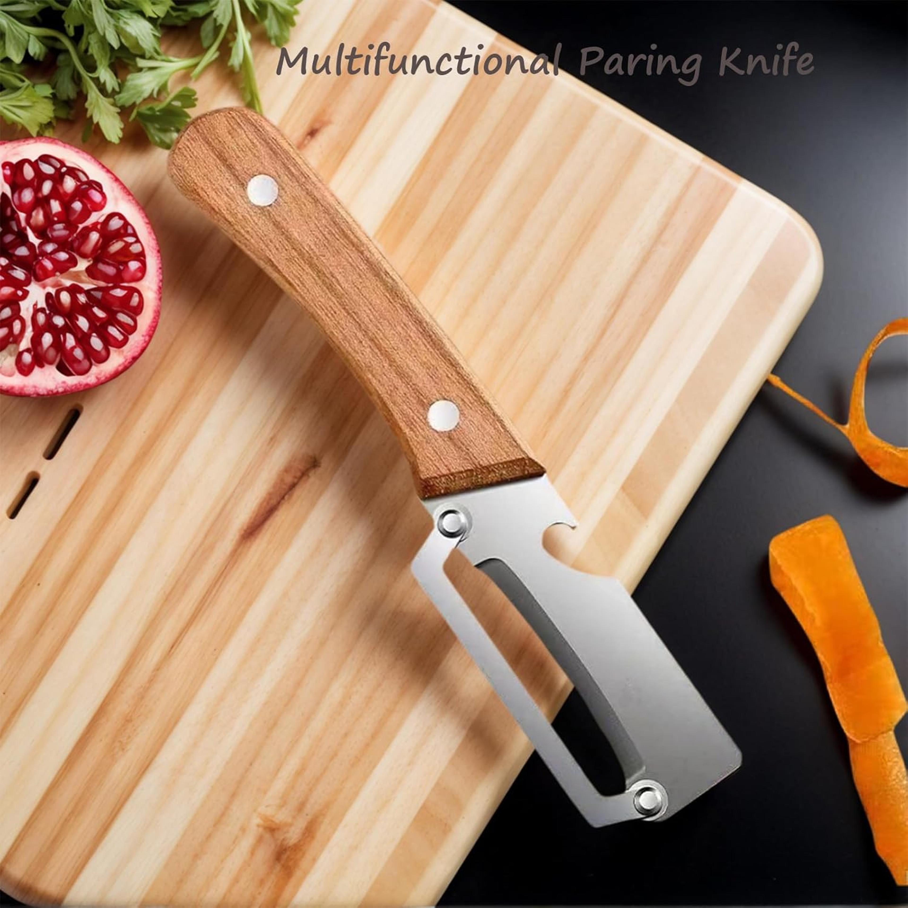 2pcs premium vegetable peeler with wooden handle & built in bottle opener