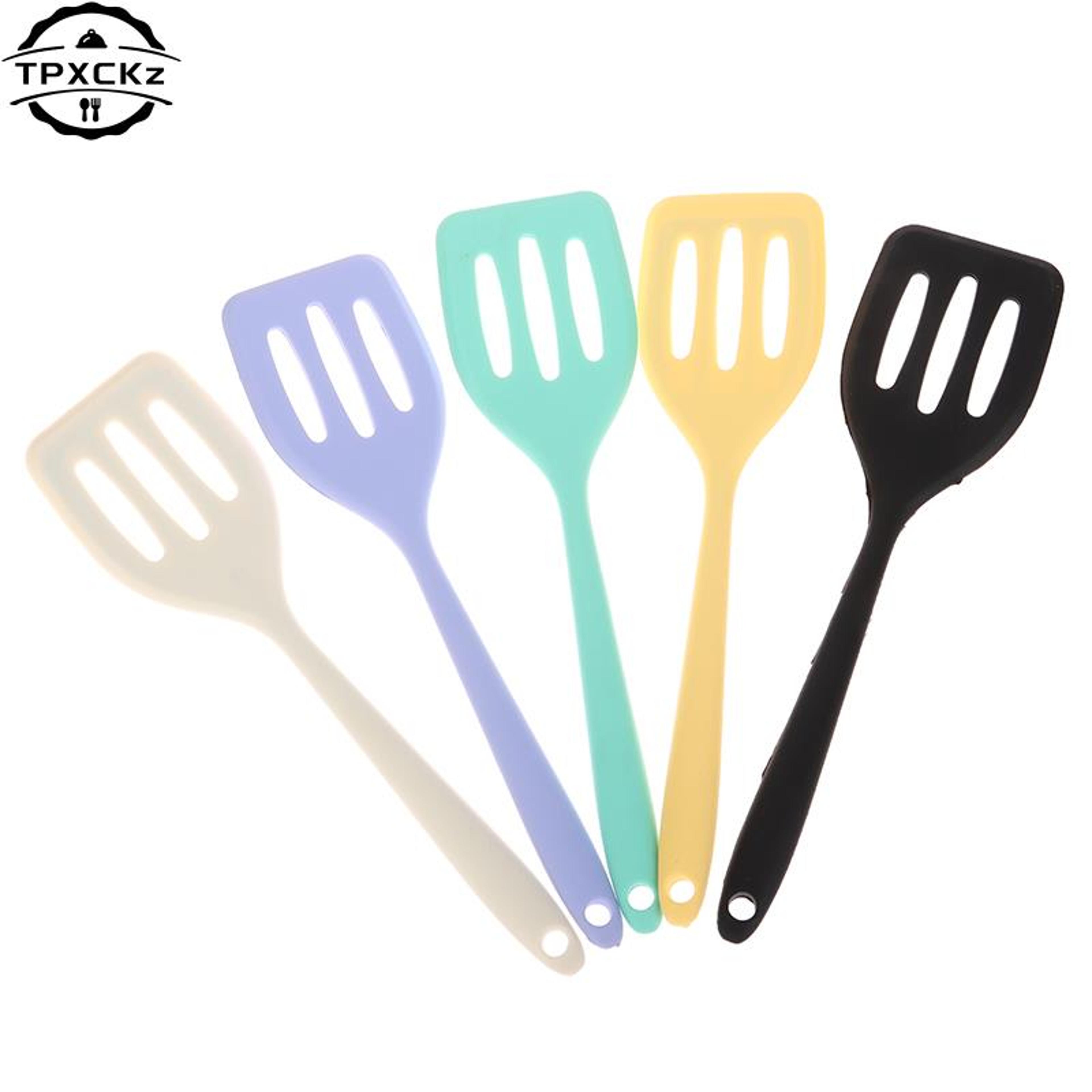 non stick silicone egg & fish spatula scoop turner heat resistant kitchen frying tool