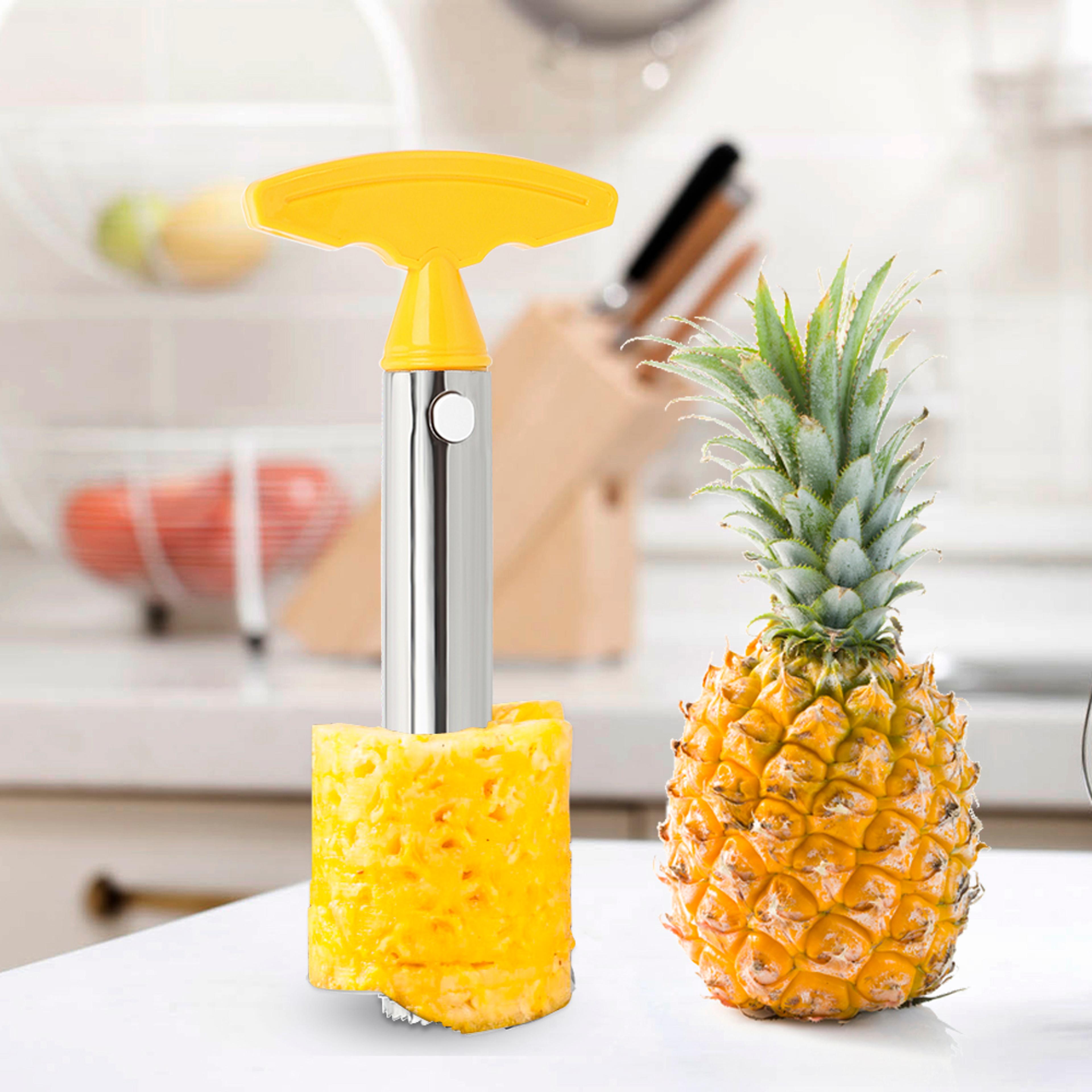 fresh twist pineapple core & spiral peeler stainless steel fruit slicer