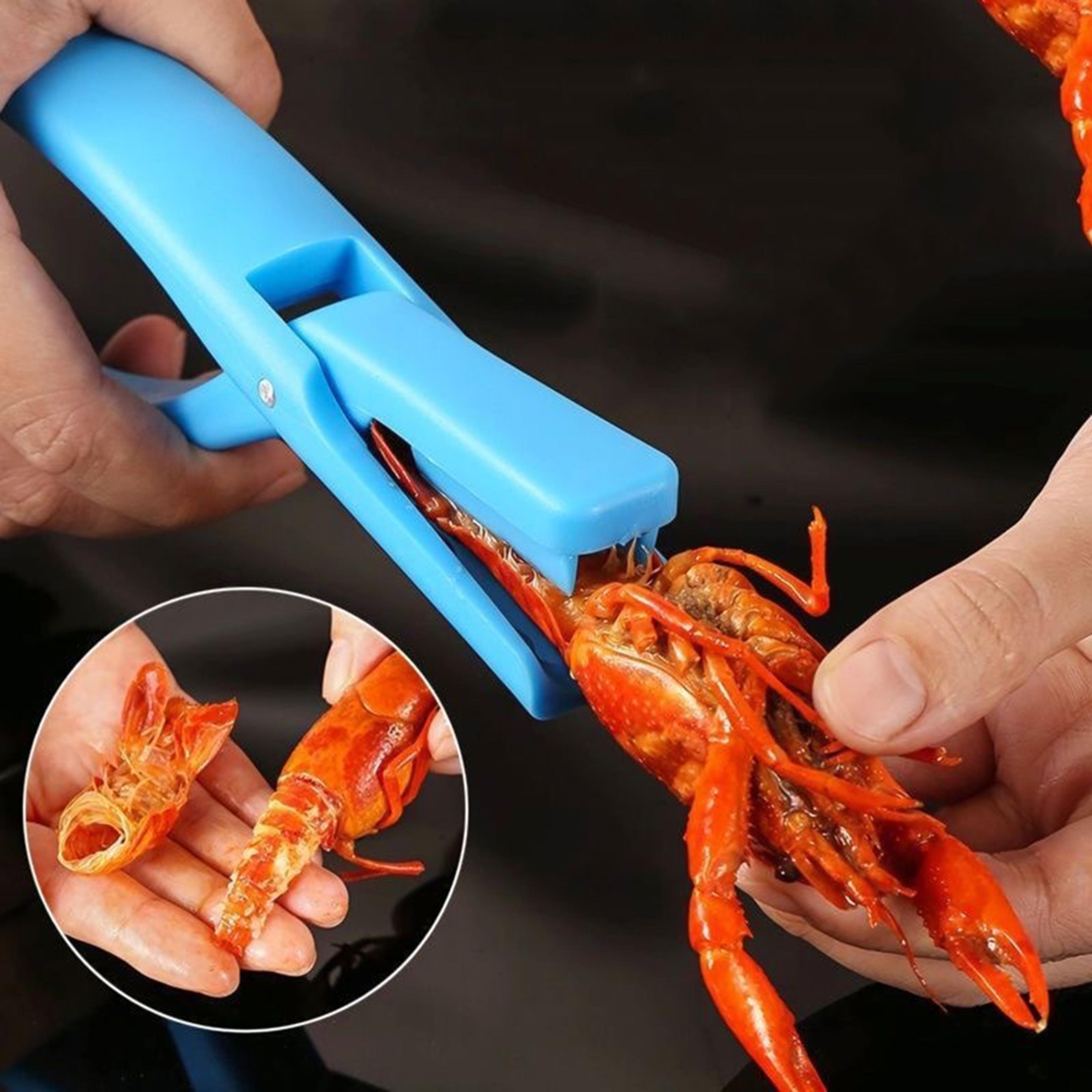 shrimp peeler & lobster sheller tool with non-slip handle