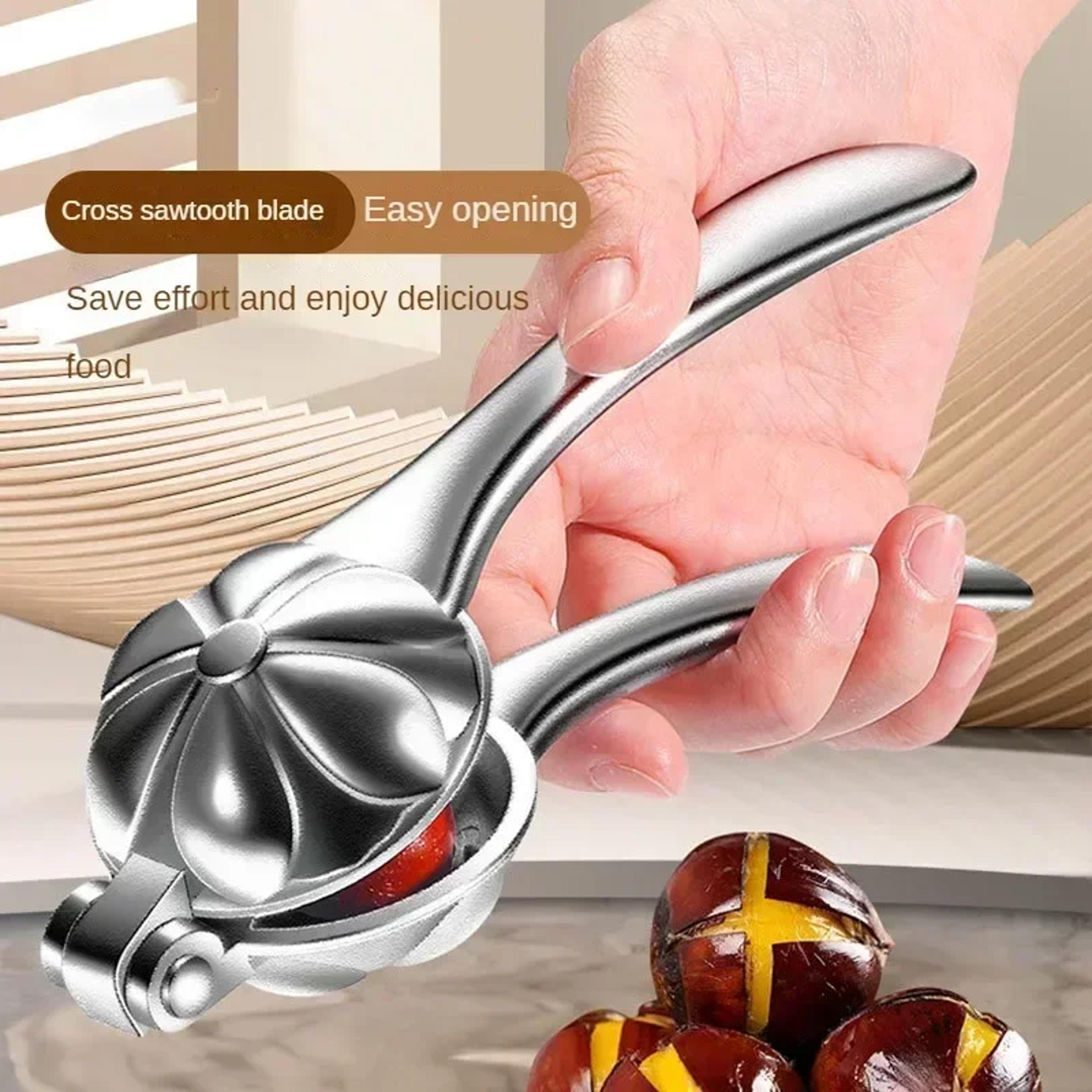 stainless steel chestnut opener & walnut cracker pliers nut sheller tool