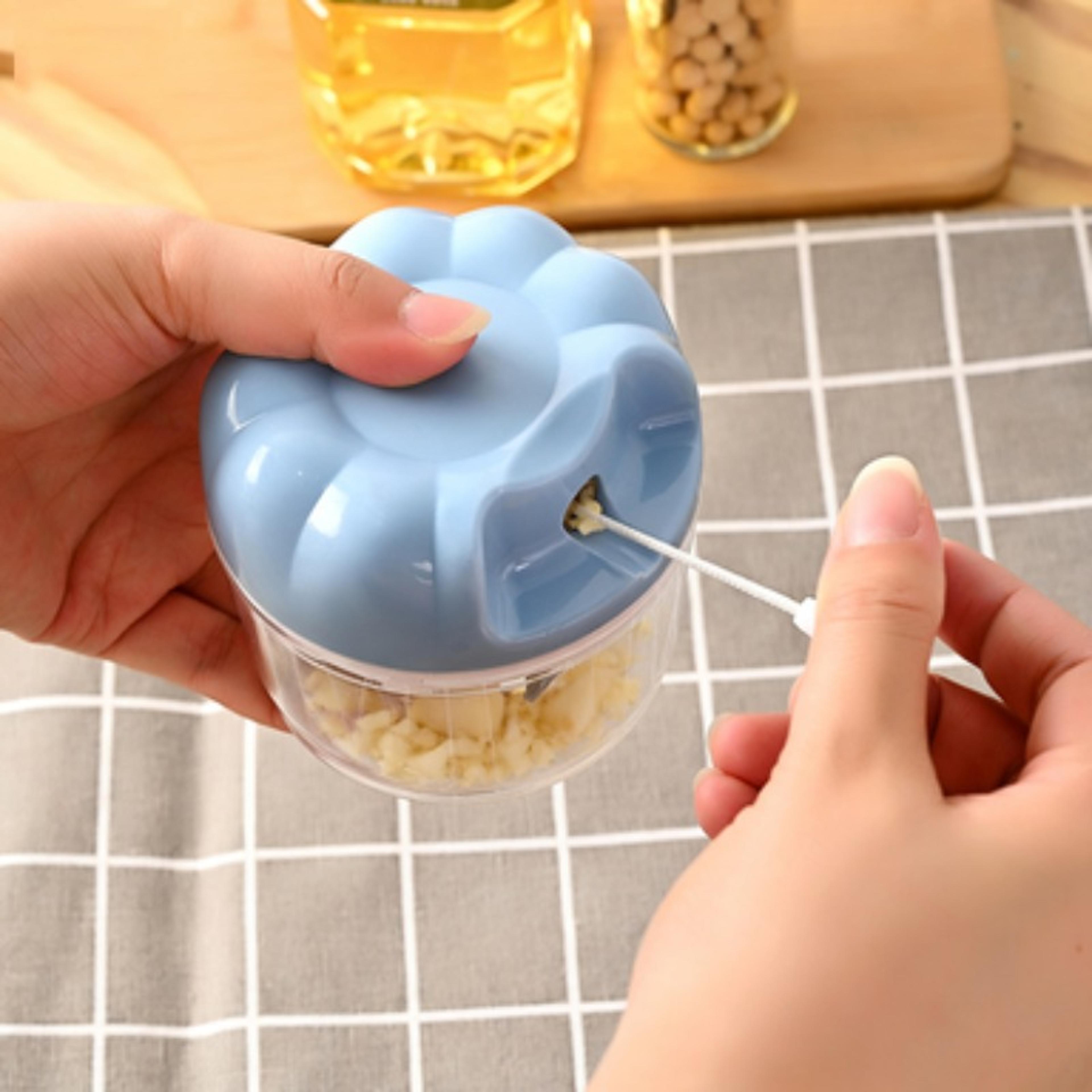manual garlic chopper pull string mini food processor vegetable shredder handheld meat grinder