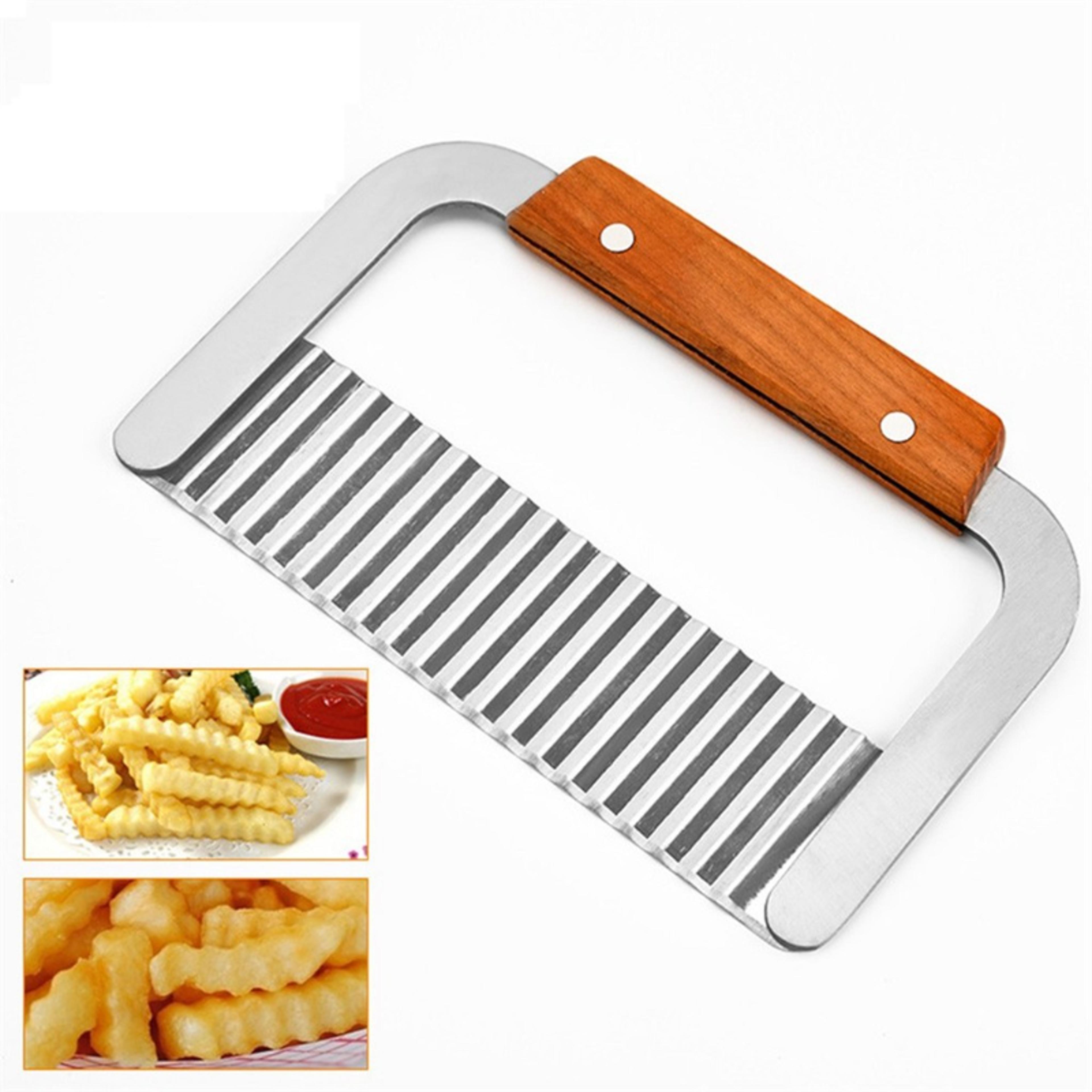 stainless steel french fry cutter & crinkle potato slicer for vegetables and fruits