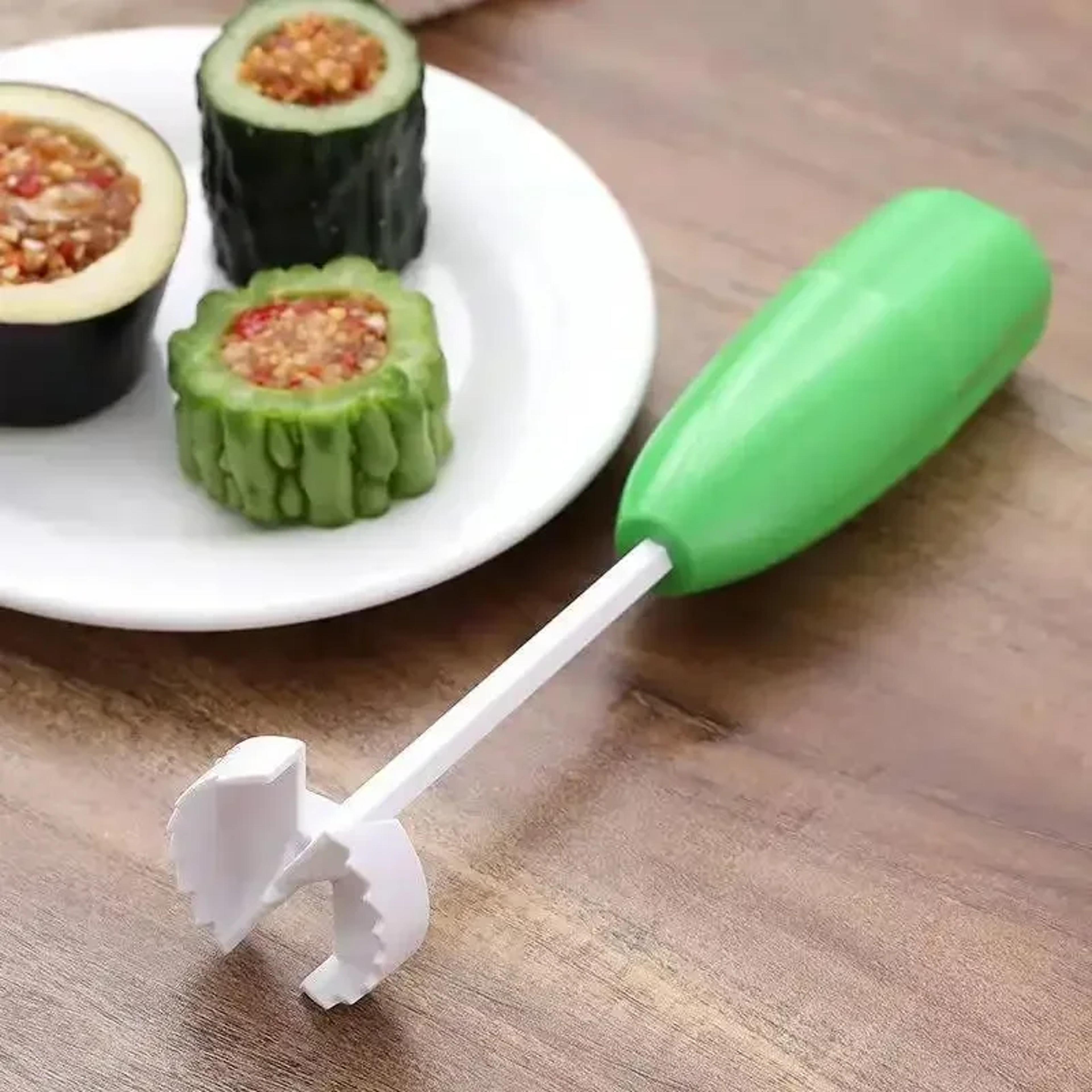 stuffed vegetable corer & spiral cutter for zucchini and eggplant spiralizer tool