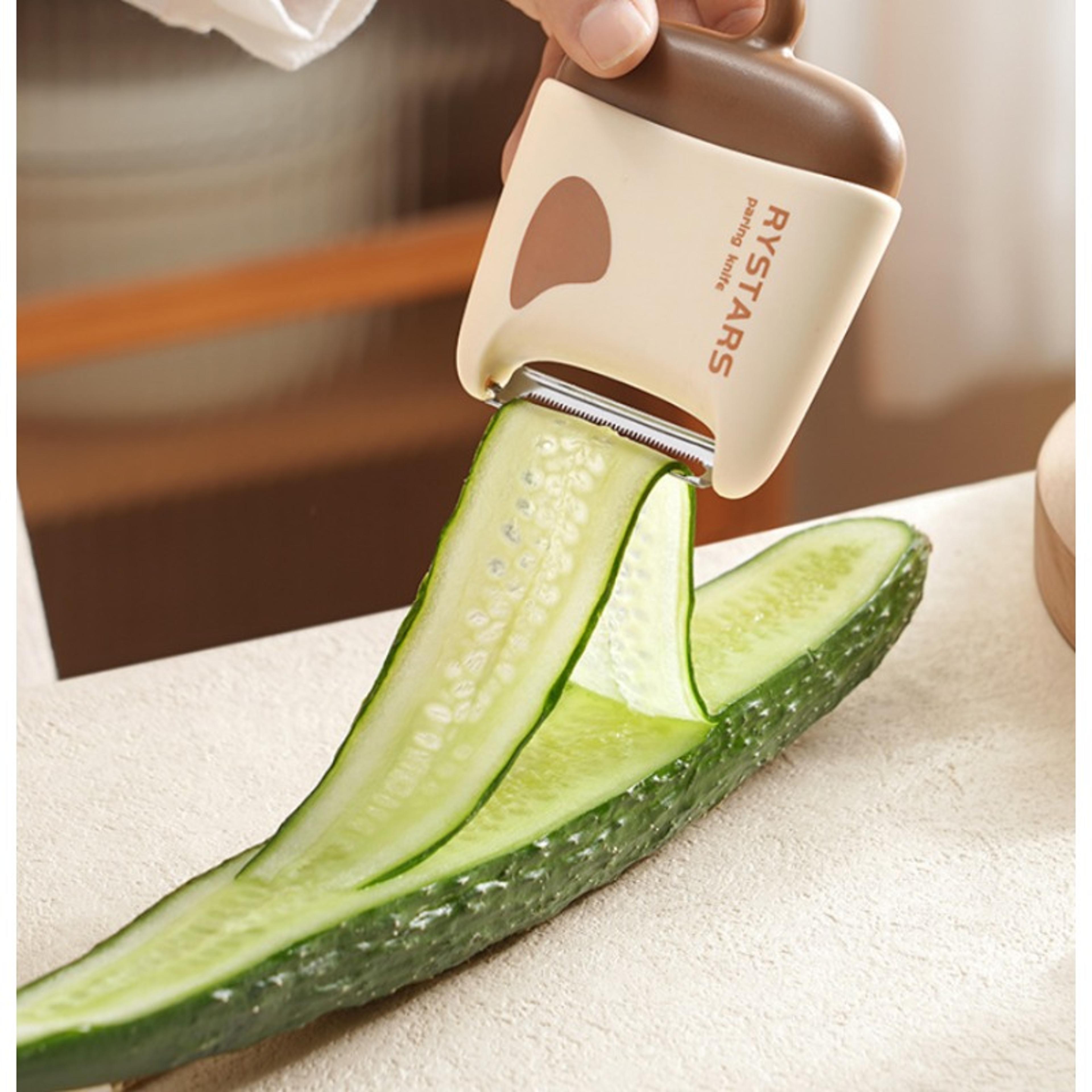 multifunctional vegetable peeler with non slip handle and scraper brush kitchen peeler tool