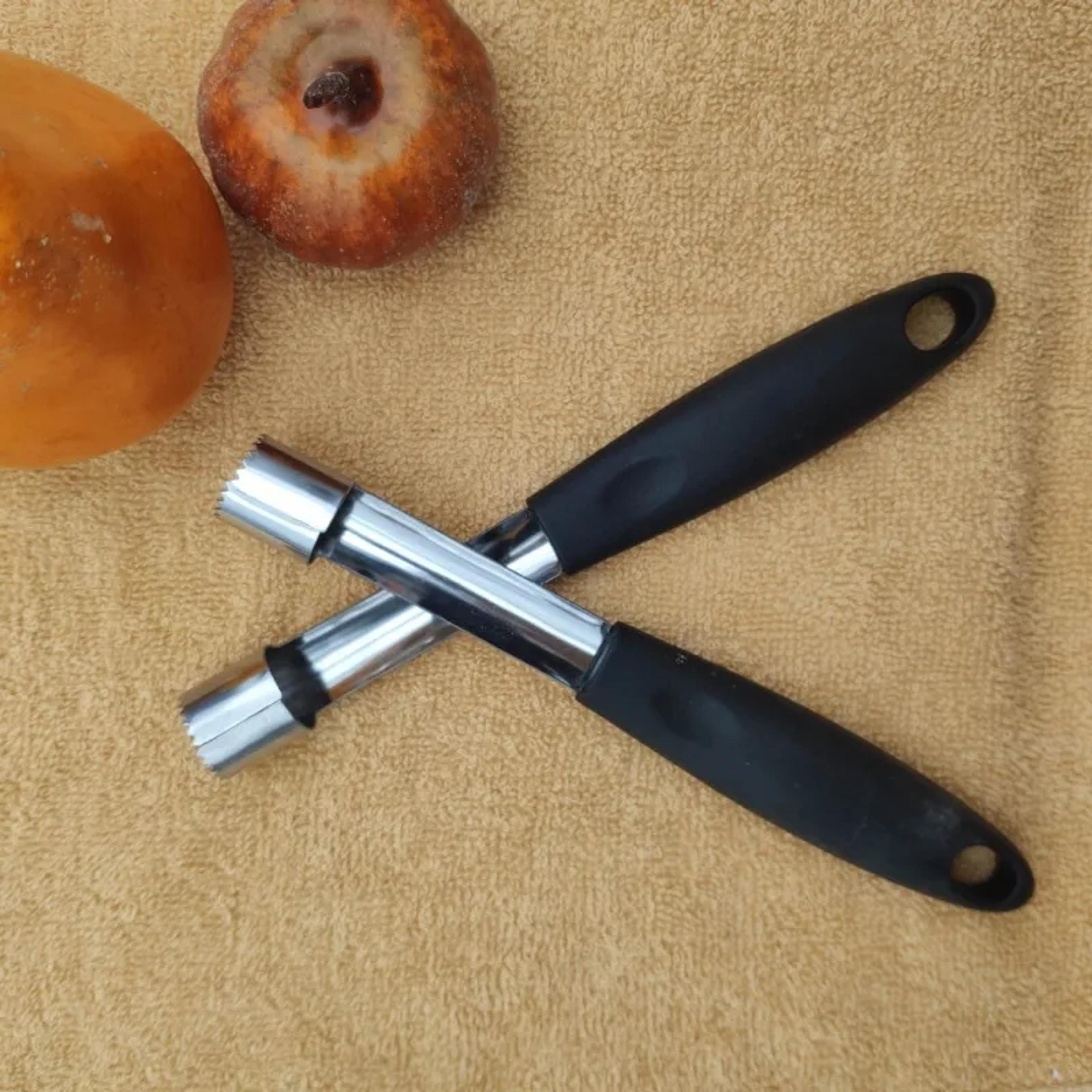 stainless steel apple corer & pear fruit core remover kitchen gadget with ergonomic handle