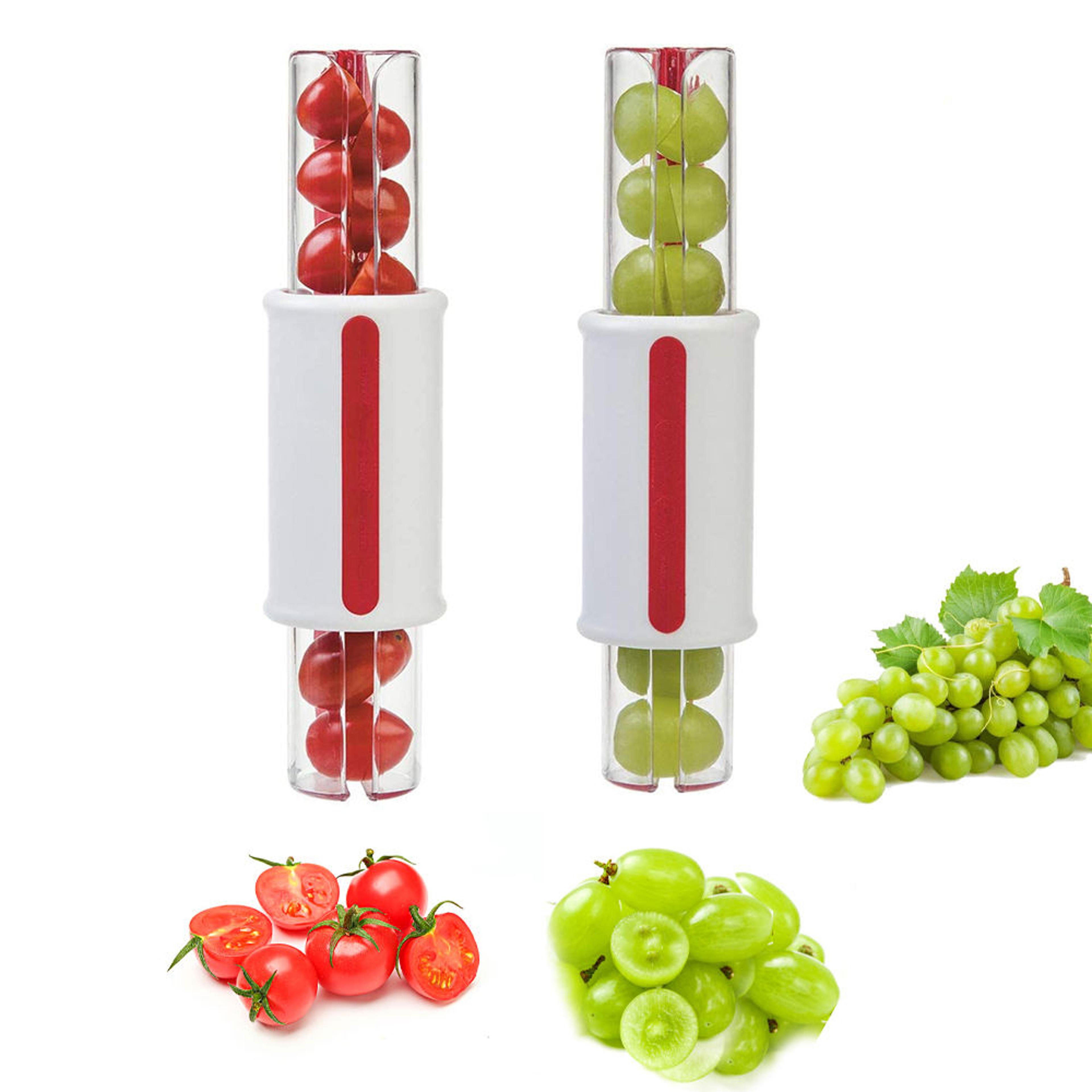non stick tomato slicer & grape cutter manual fruit vegetable dicer rust proof kitchen gadget
