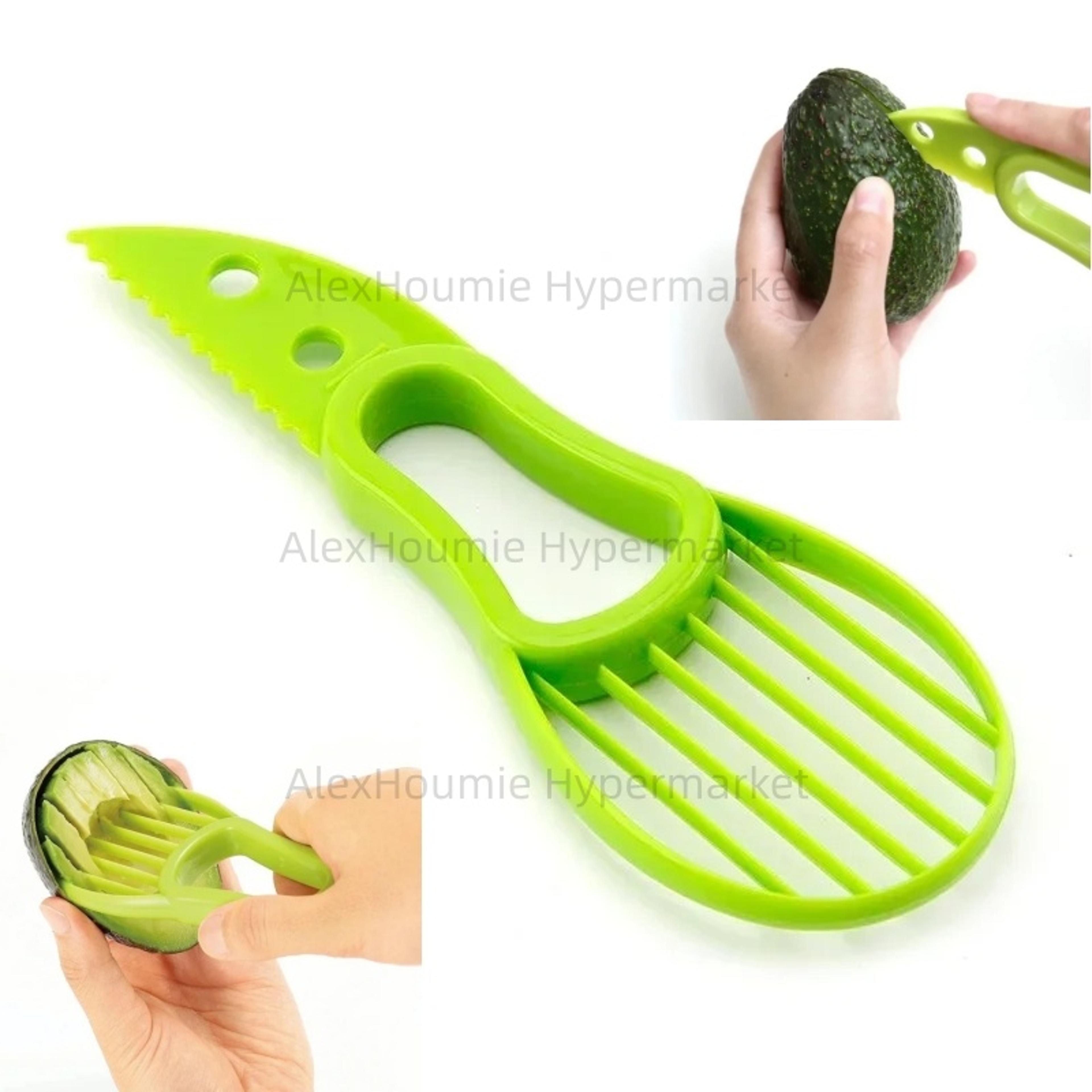 3 in 1 avocado slicer cutter & peeler kitchen tool for easy fruit prep