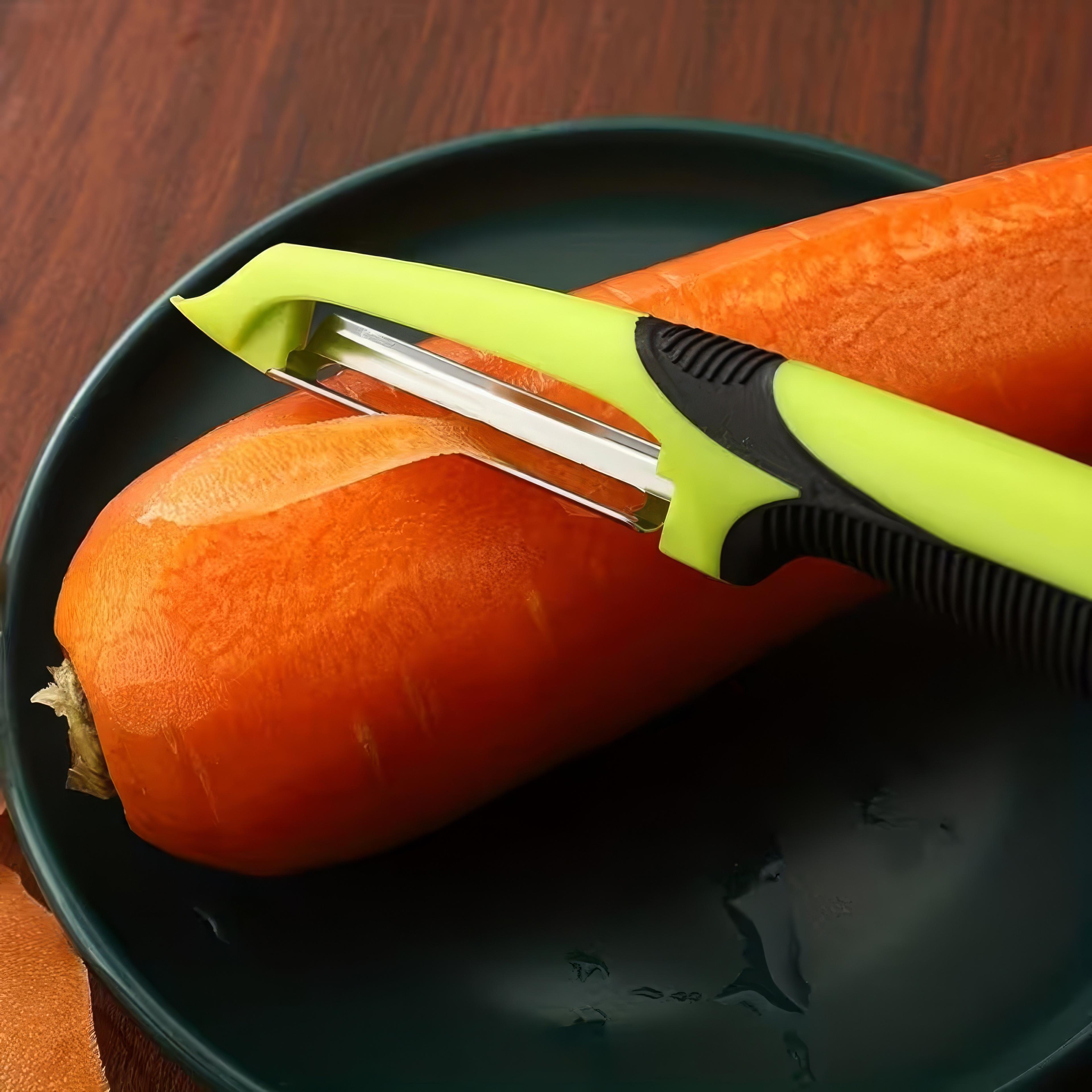 1 pcs green handheld vegetable peeler sharp stainless steel potato & fruit peeler for kitchen prep