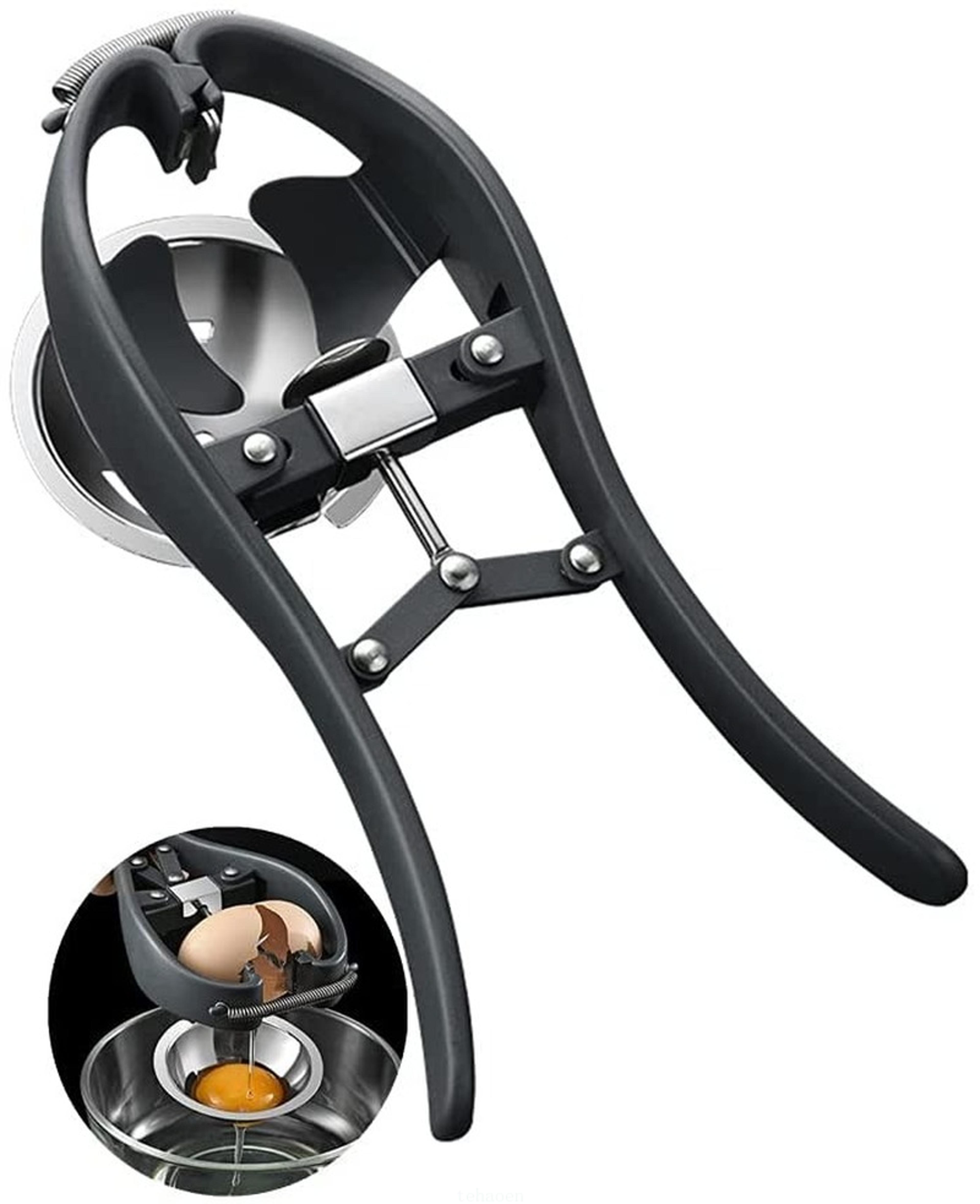 precision egg opener & separator stainless steel egg cracker tool