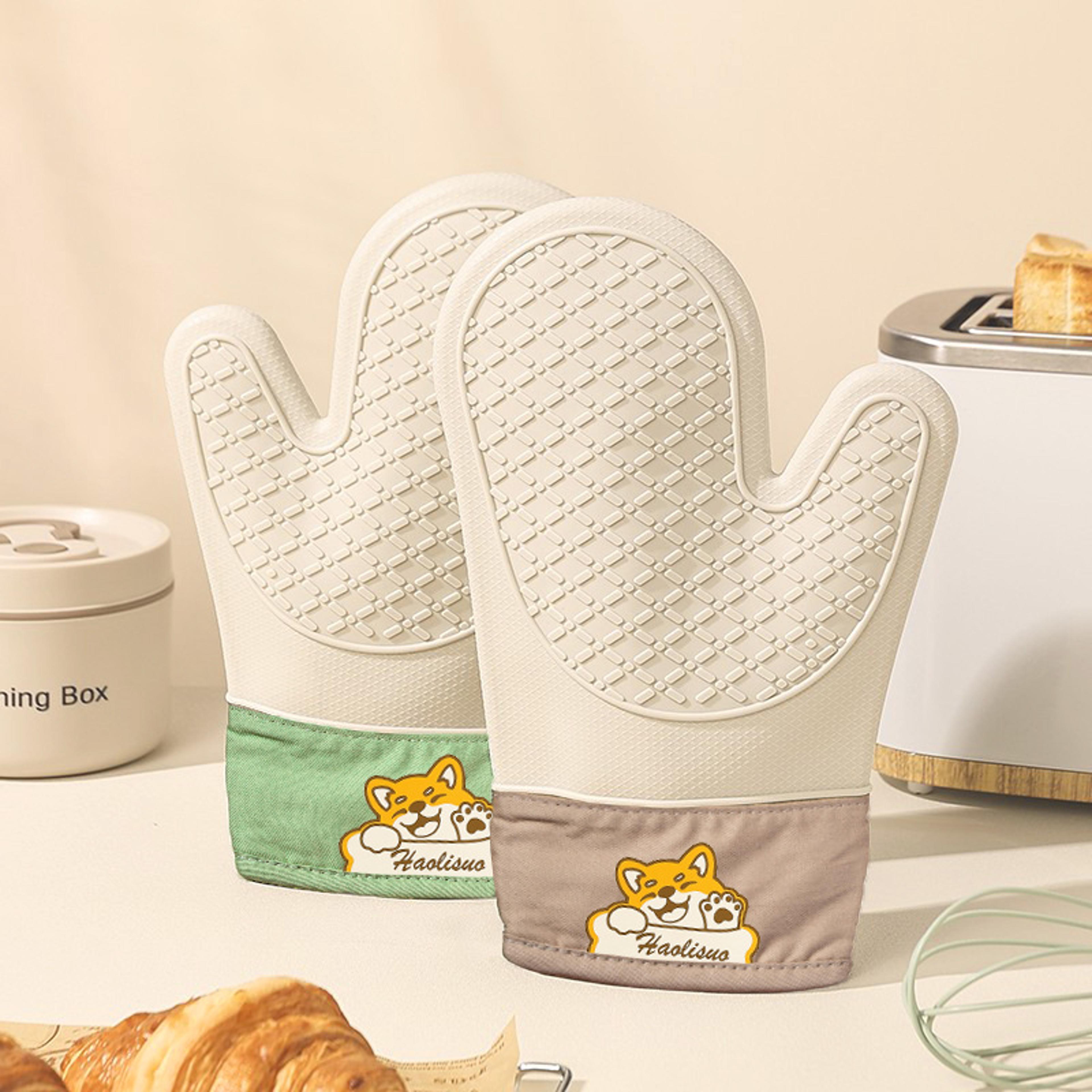 heat guard pro silicone oven gloves for baking, grilling & high heat cooking