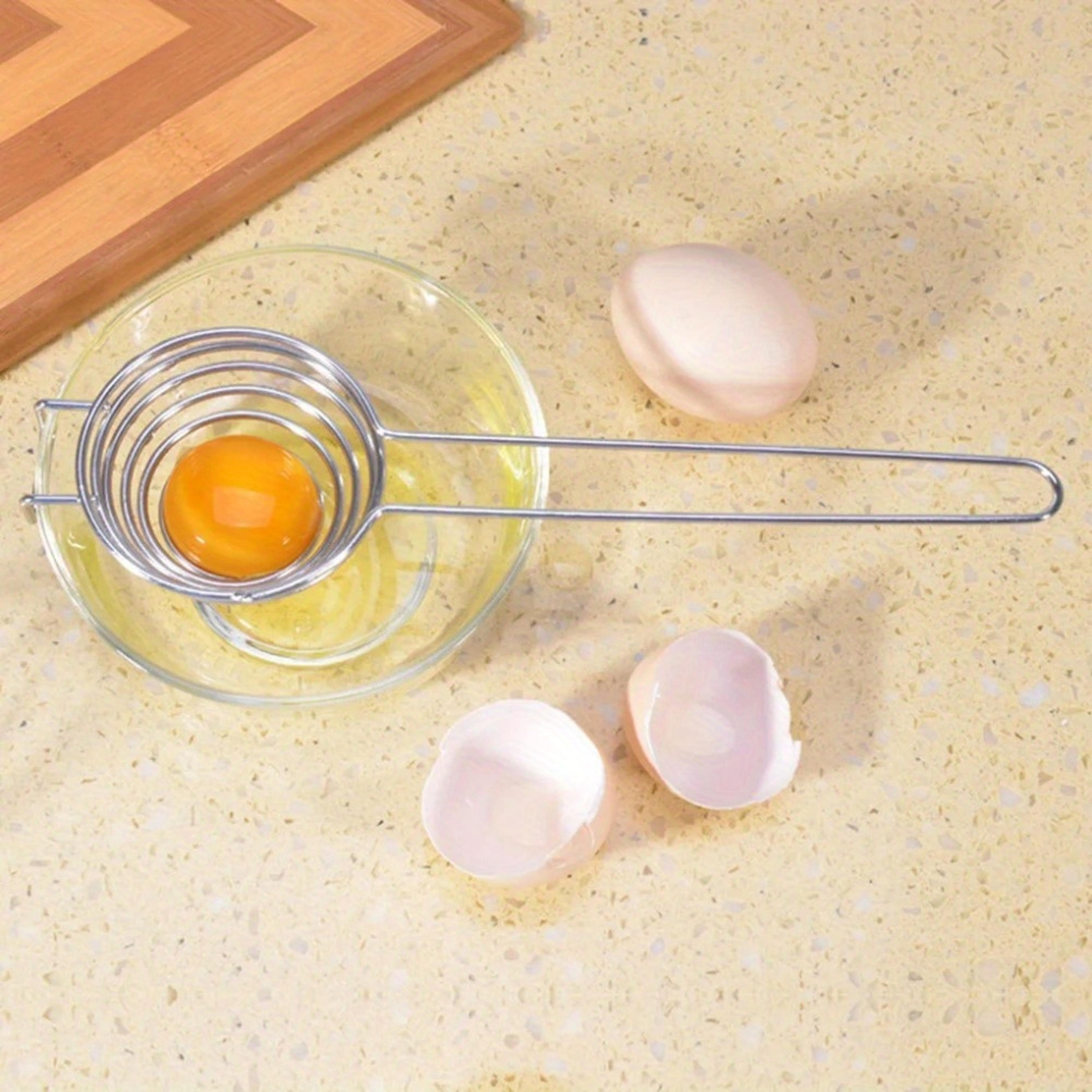 precision spiral egg separator stainless steel egg yolk & white divider tool
