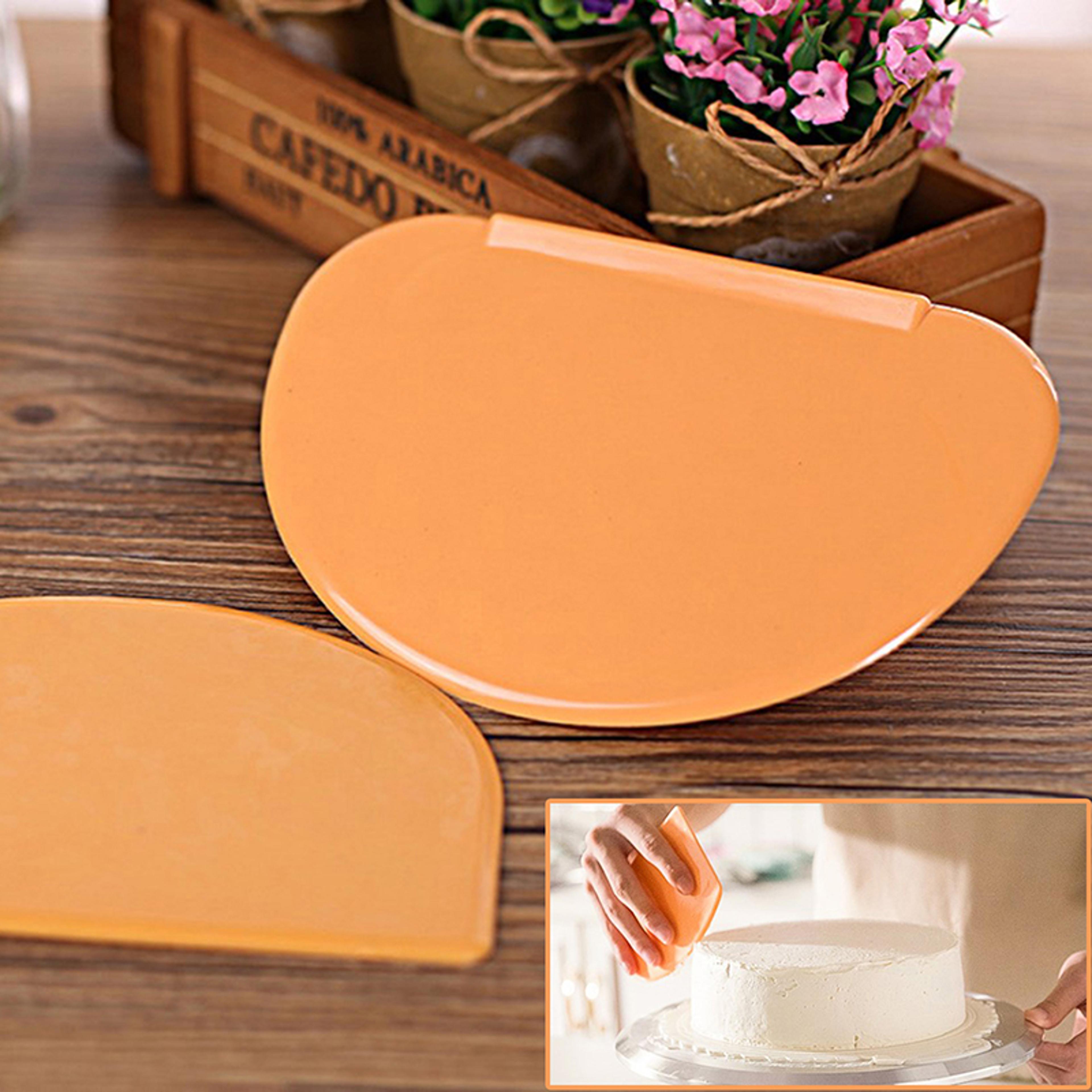flexible dough scraper & cake decorating spatula for baking, fondant & pastry