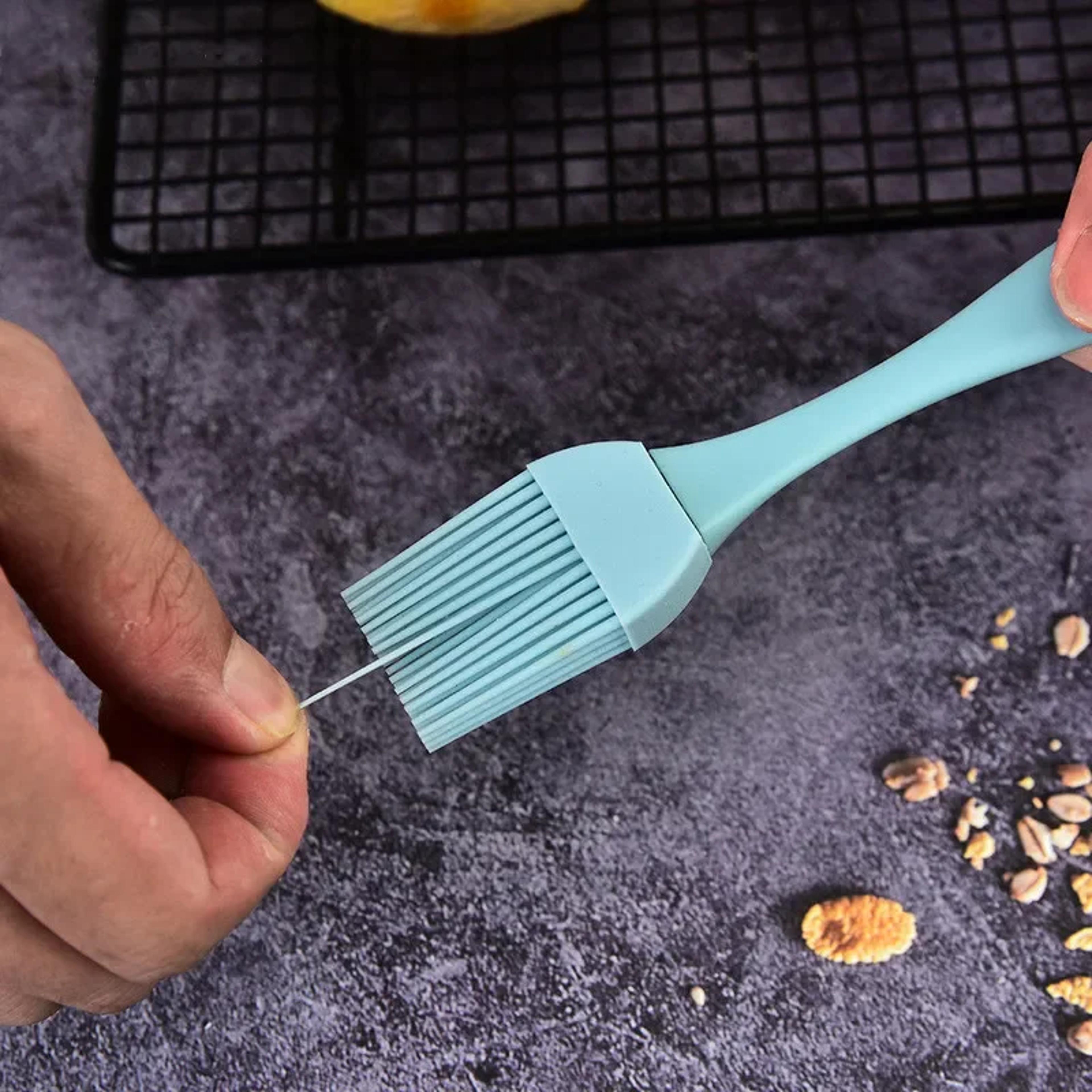 heat resistant silicone basting brush for bbq, baking & cooking oil butter pastry brush