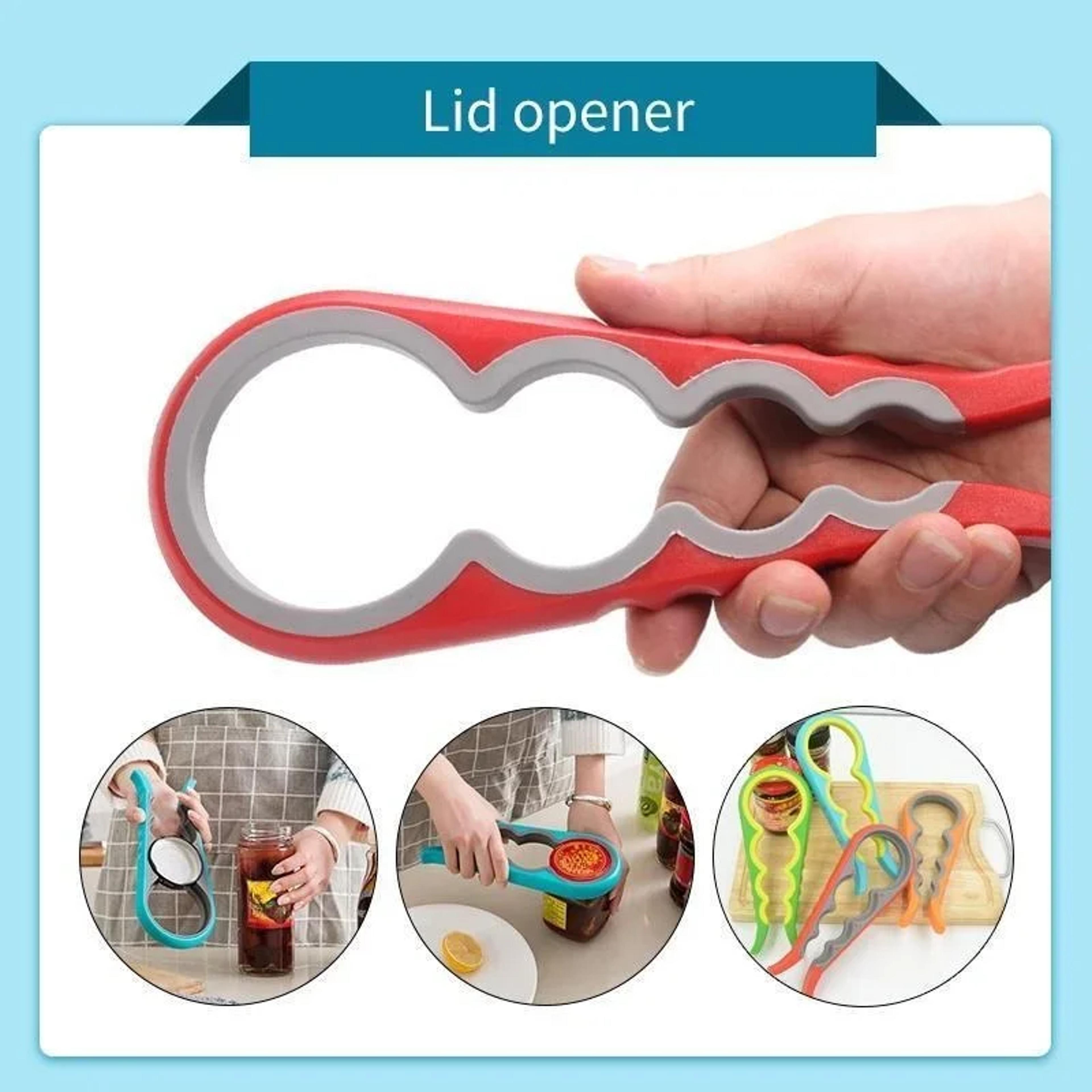 easy grip jar opener & multi function bottle can opener for weak hands