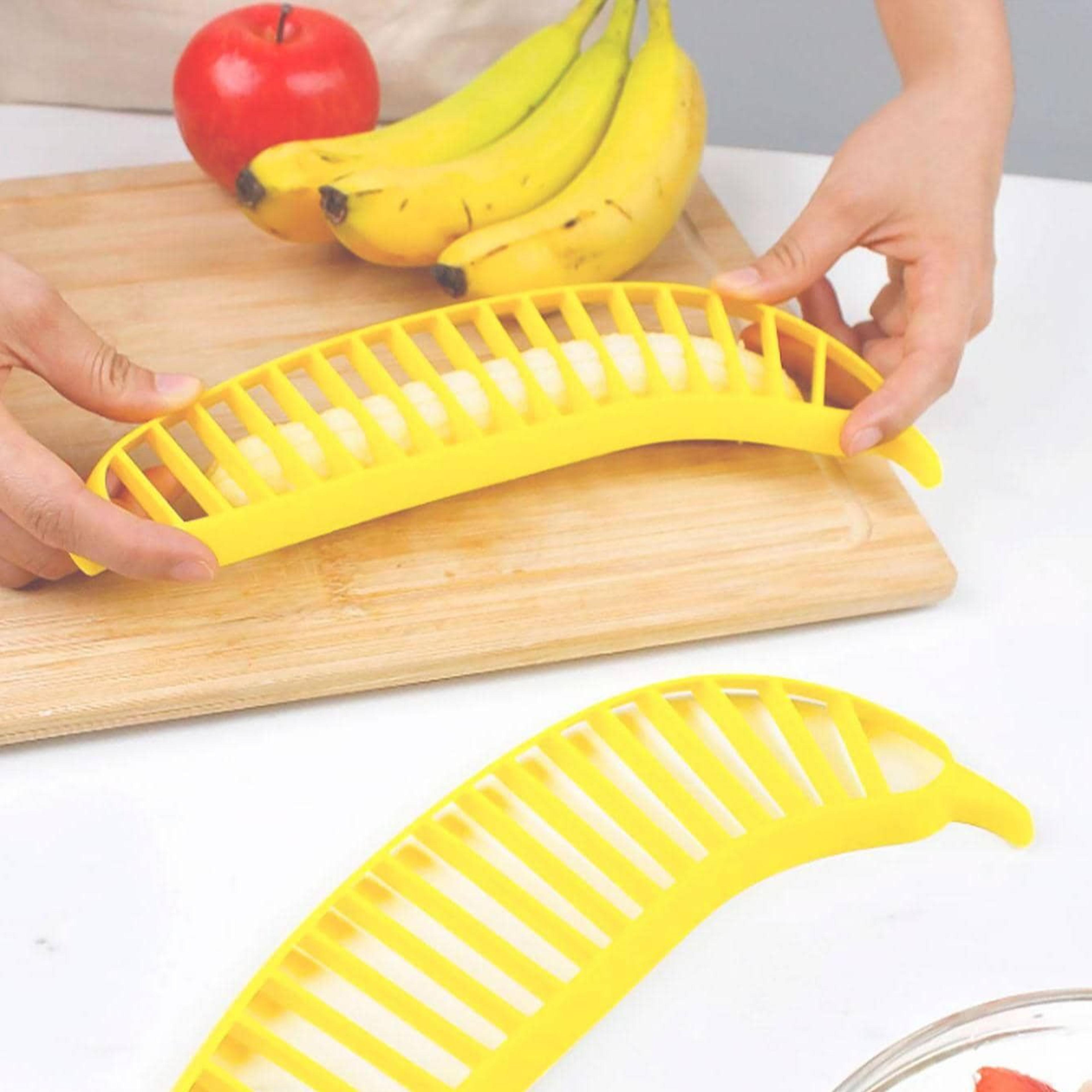 quick slice banana slicer & fruit salad cutter kitchen tool