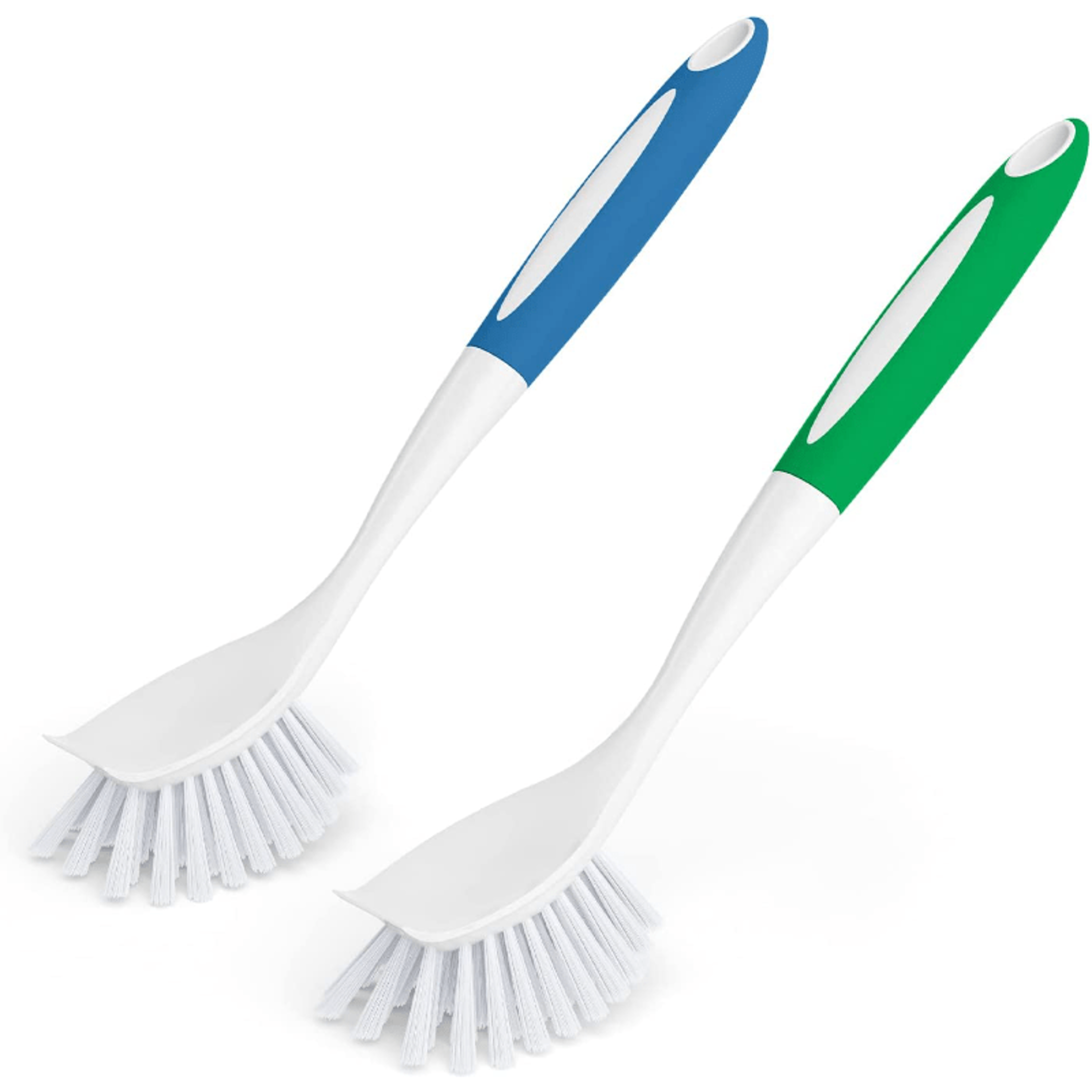 heavy duty dish brush with handle kitchen scrub brush for pots, pans & sink cleaning