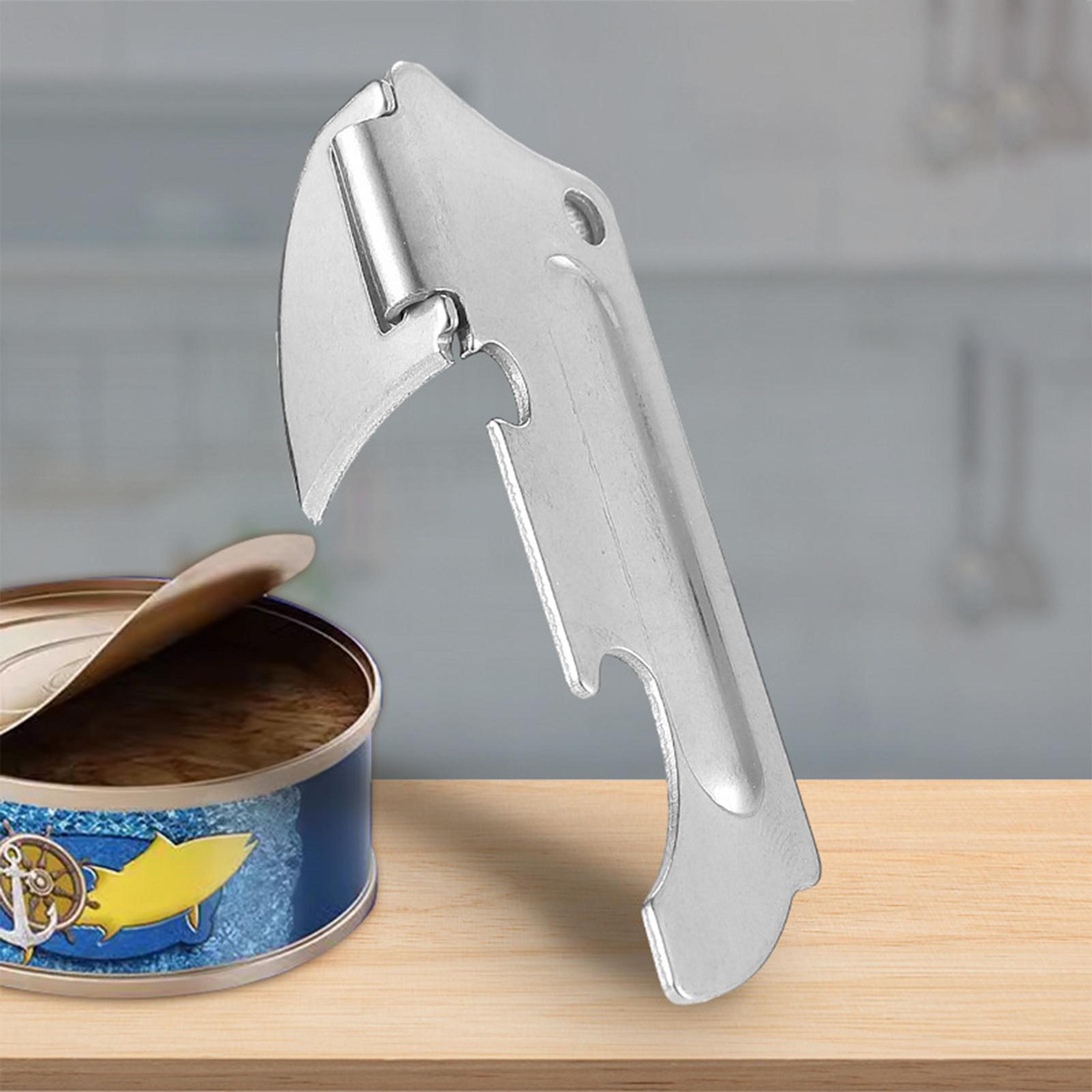 stainless steel manual can opener for beverage & tin cans portable can lid opener for kitchen & camping