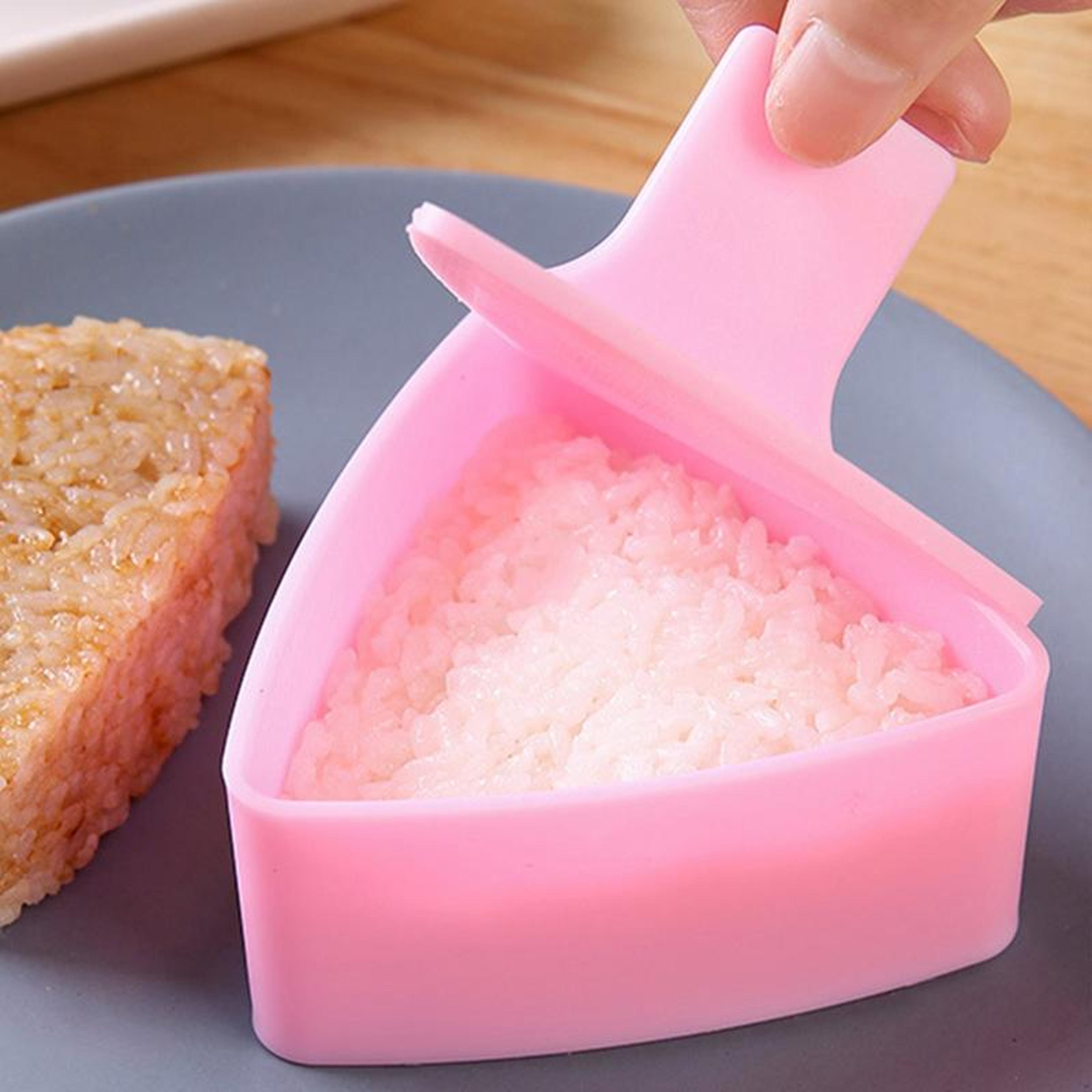 easy press triangular sushi mold kit for perfect onigiri rice ball maker