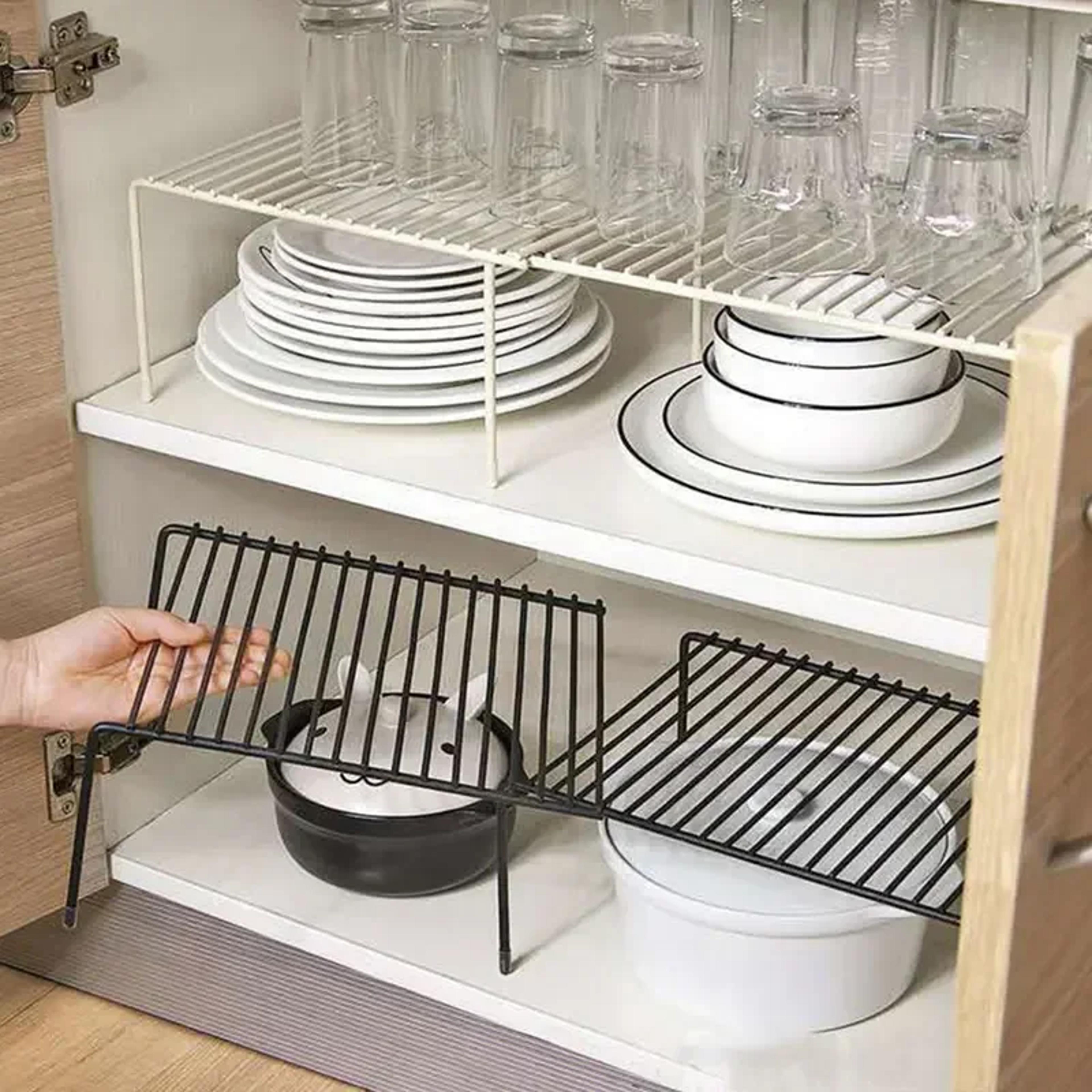 expandable pull out spice rack organizer with wash basket & spoon holder