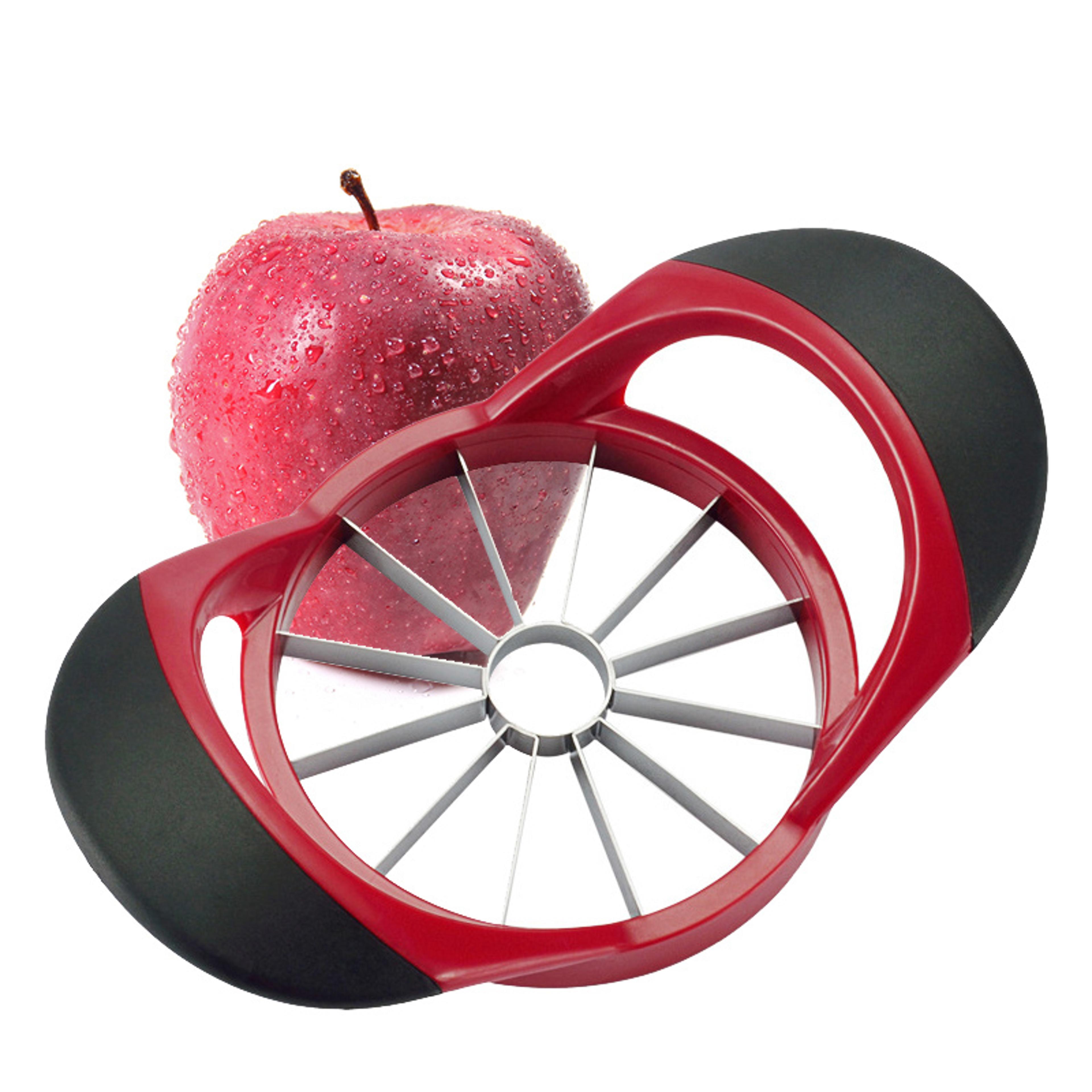 12 blade apple slicer & stainless steel apple cutter with large apple corer