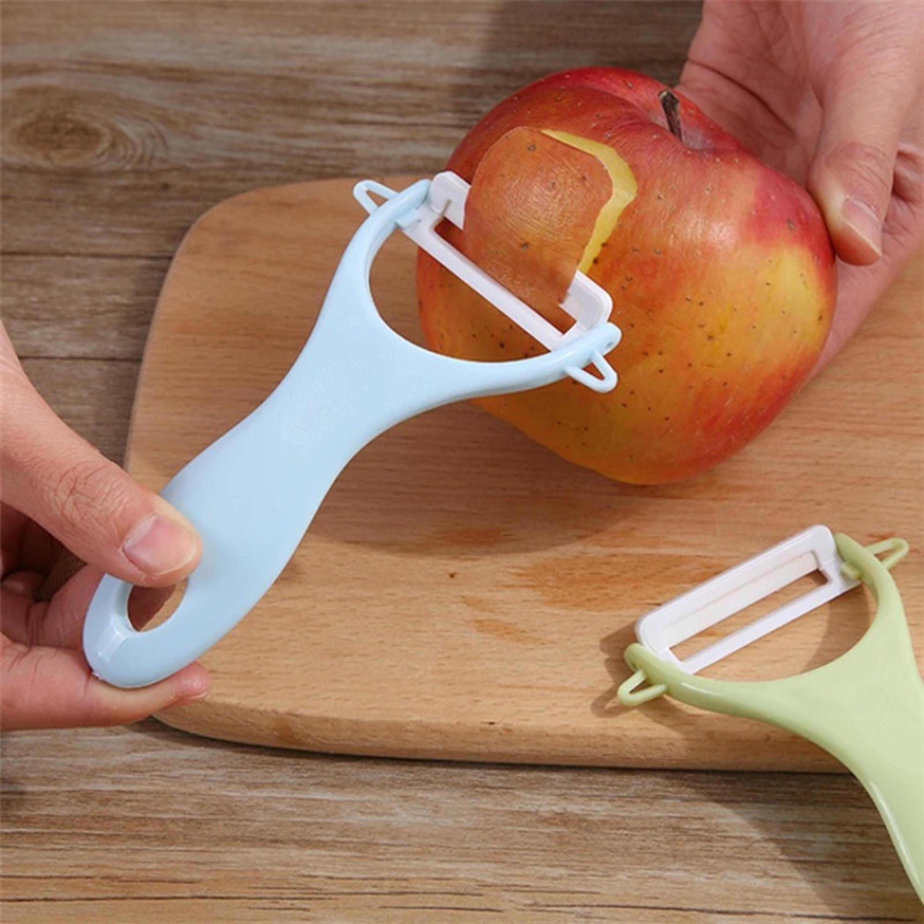 ultra sharp ceramic peeler rust proof vegetable peeler for fruits & vegetables with easy grip handle