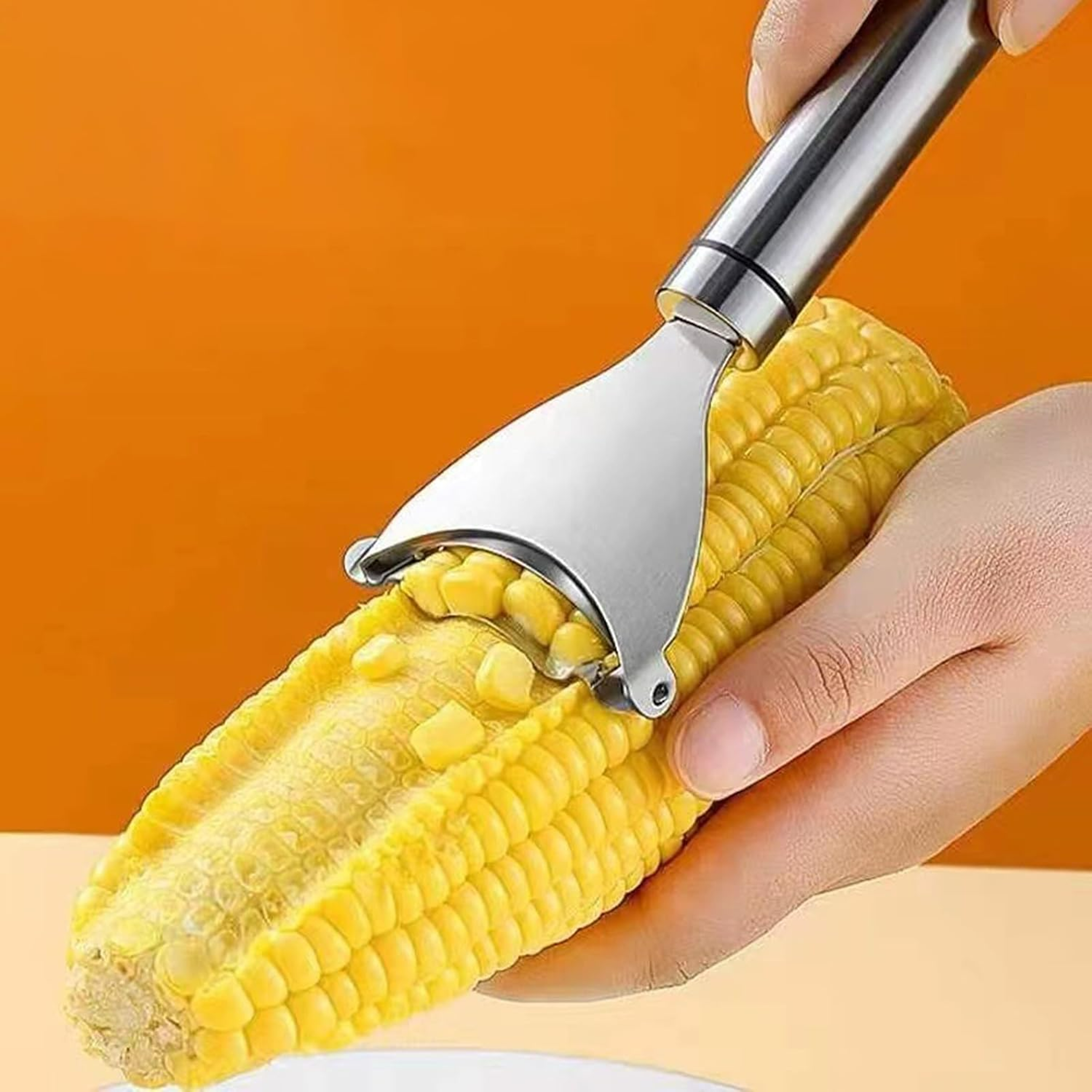 stainless steel corn peeler ergonomic corn stripper kitchen tool for fast kernel removal
