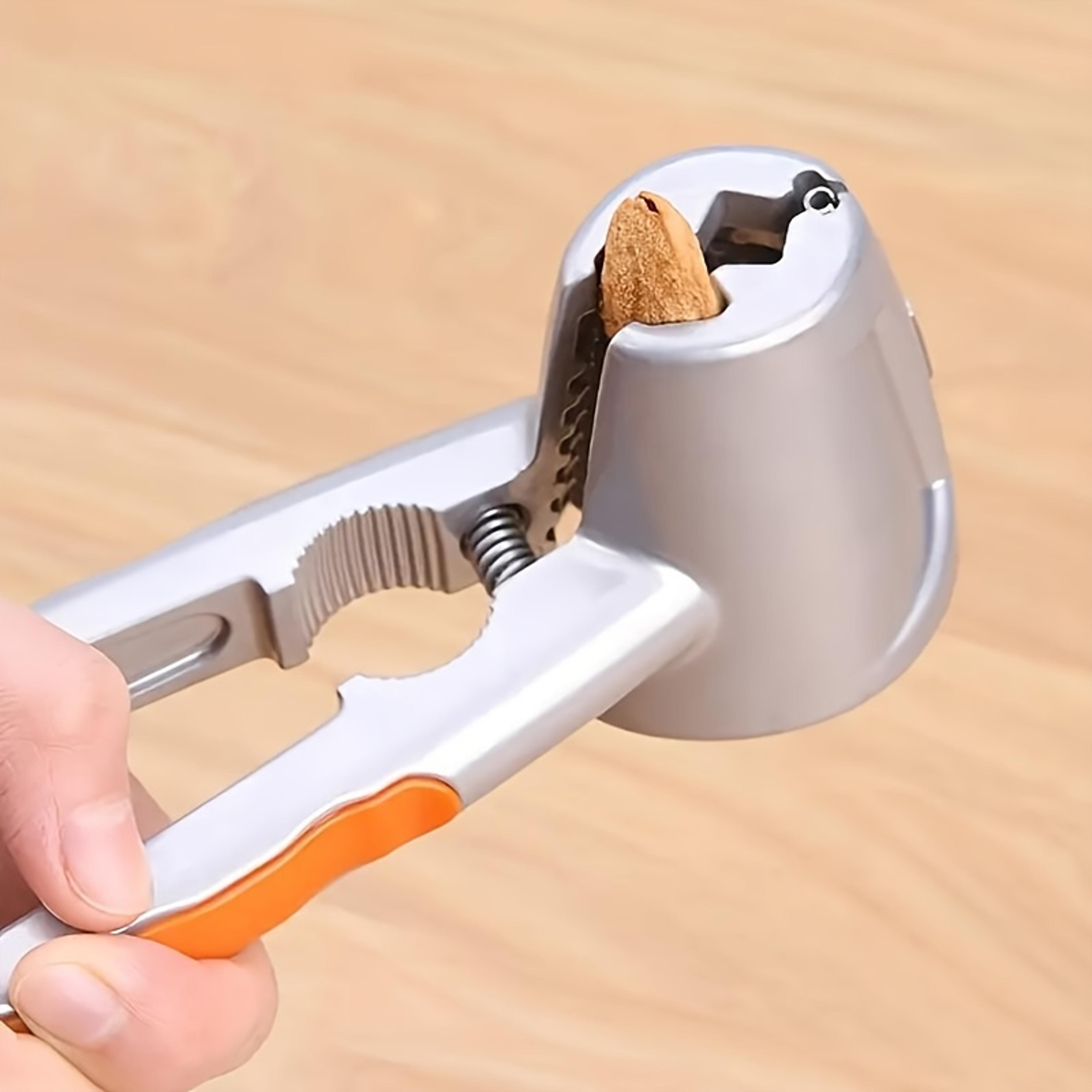 heavy duty nut cracker & walnut cracker with ergonomic handle for walnuts, almonds & hazelnuts