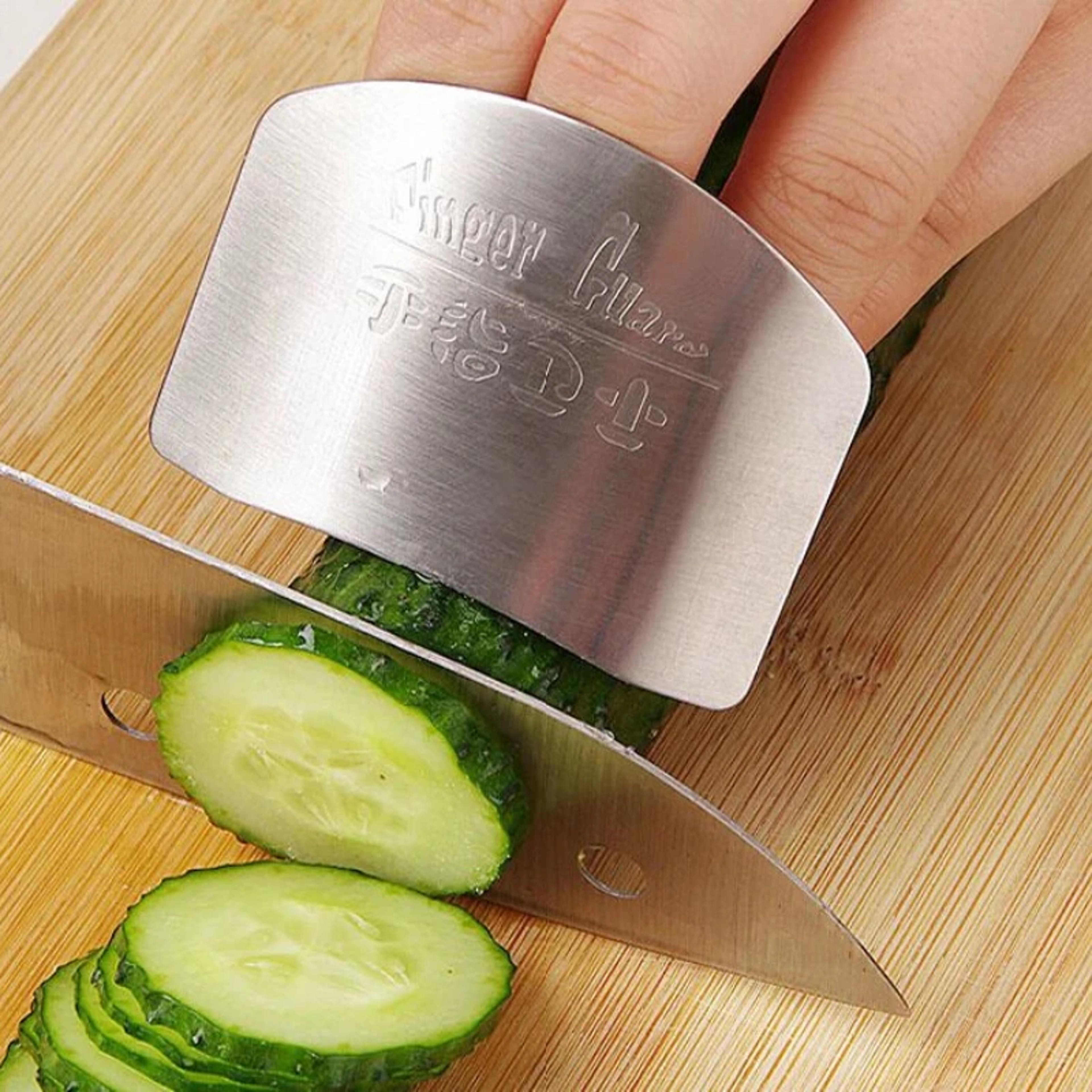 stainless steel finger guard for cutting reusable kitchen finger guard for safe slicing & chopping