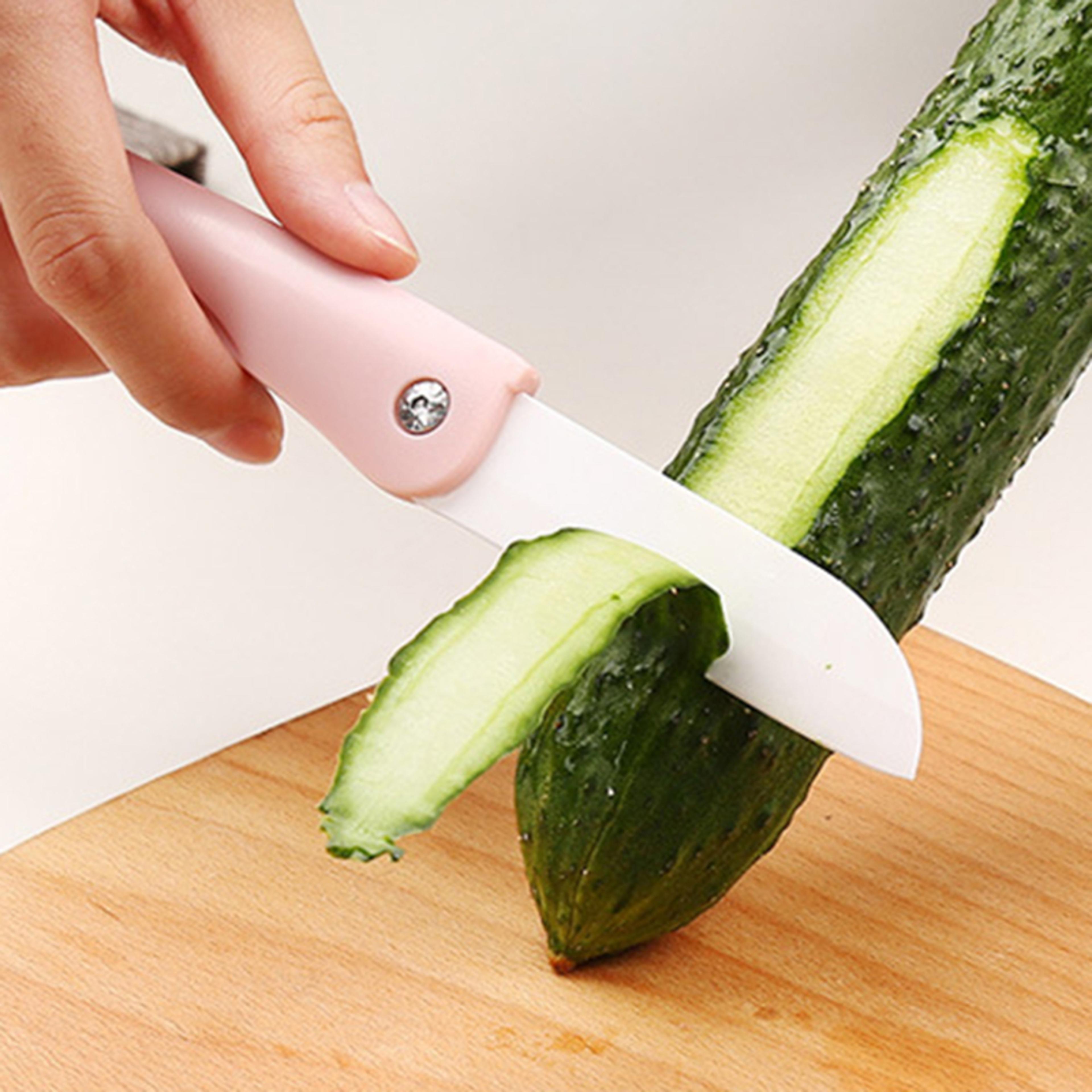portable ceramic paring knife & vegetable peeler folding fruit kitchen tool