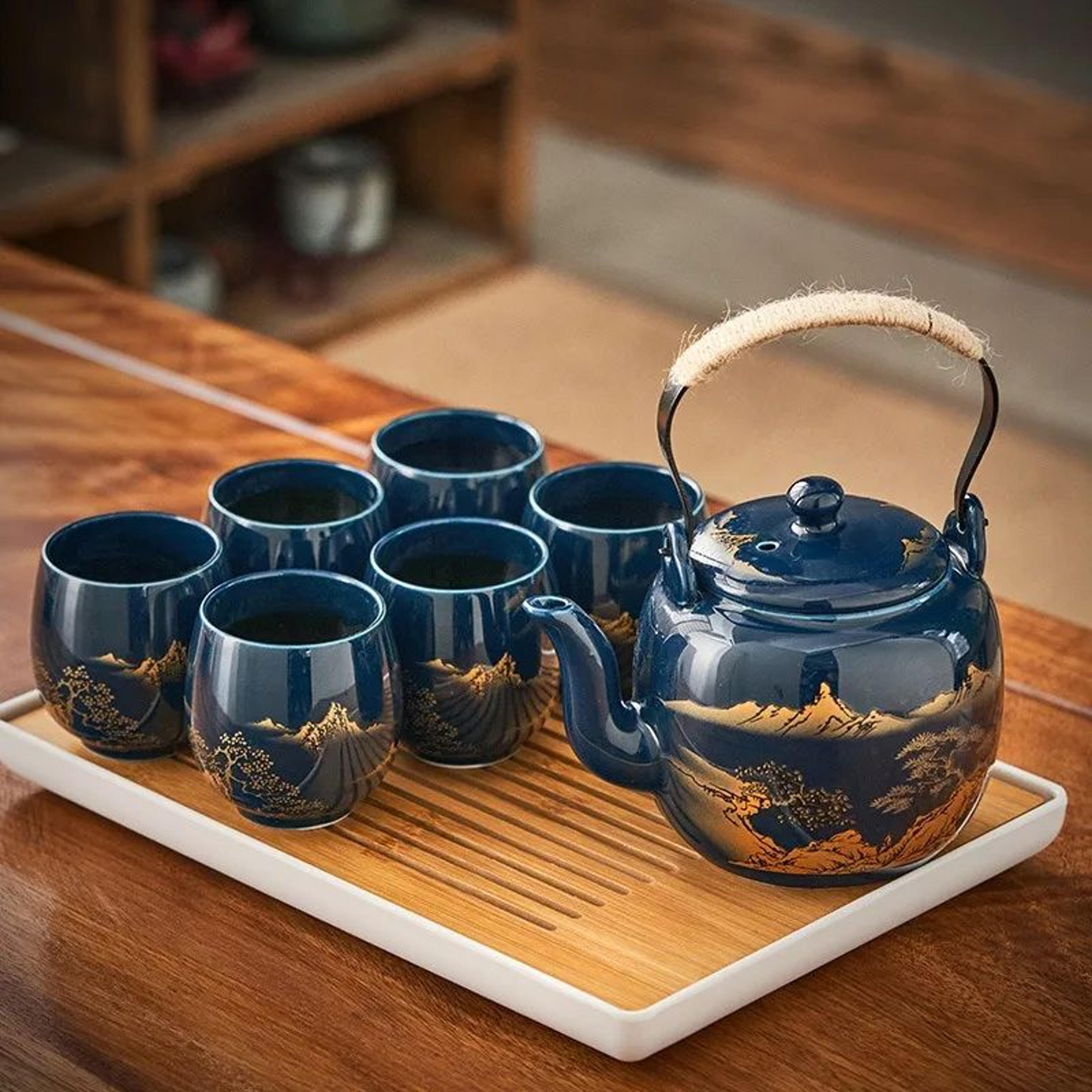 premium porcelain tea set – handcrafted ceramic teapot & cups, elegant & durable