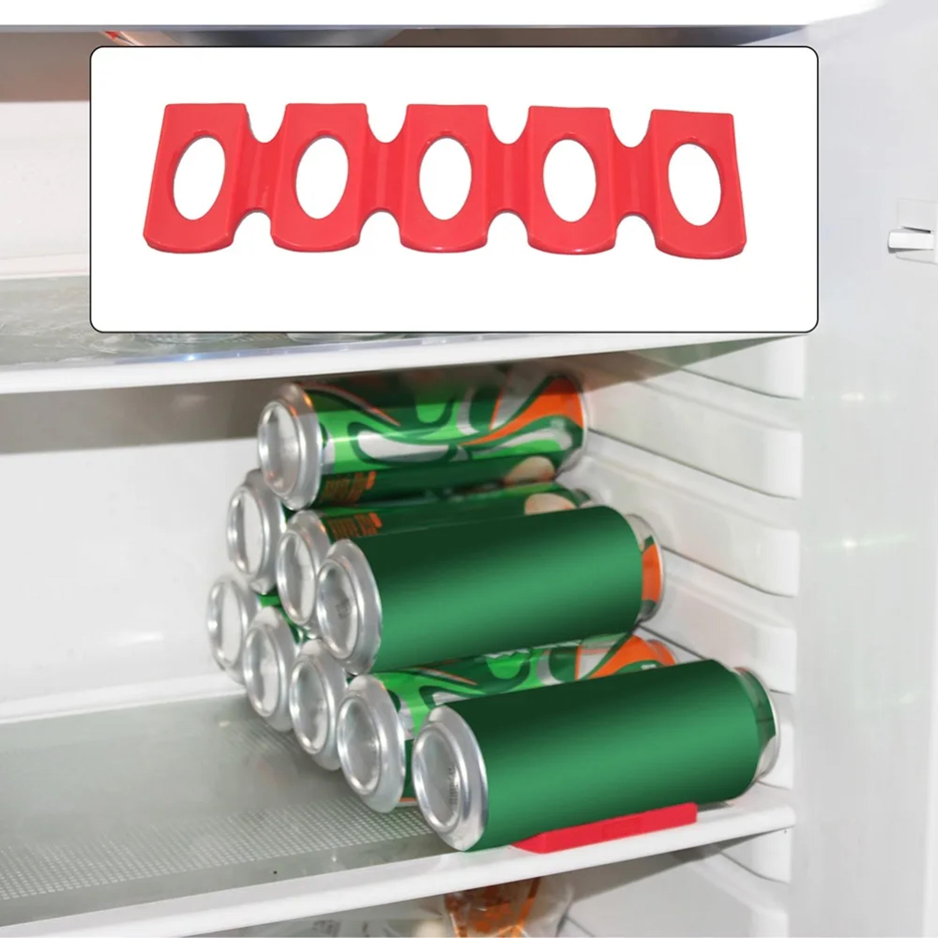 red silicone fridge can beer wine bottle rack holder mat – anti-skid stacking tidy tool, foldable kitchen organizer