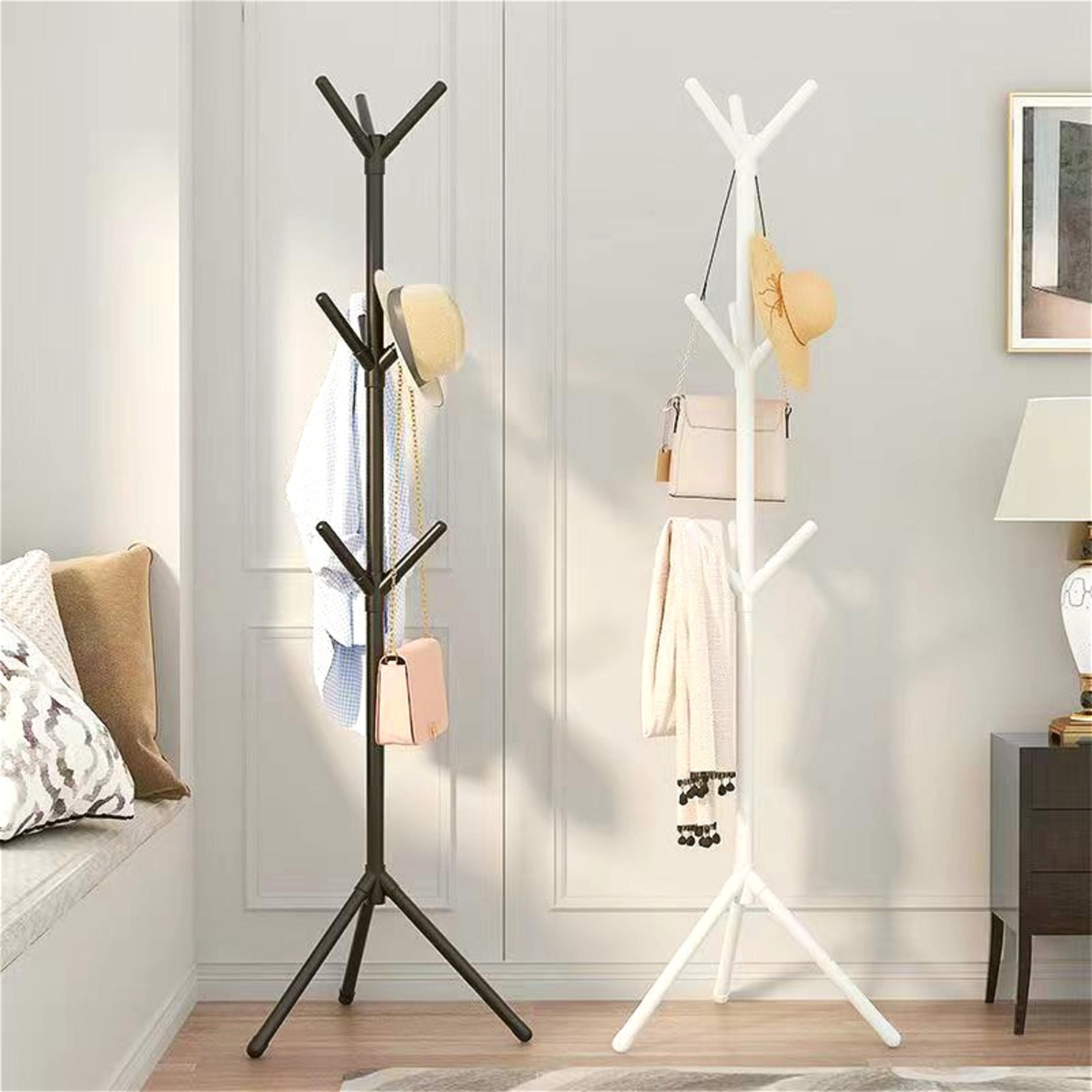 floor-to-floor clothes and hats rack, vertical tree branch coat hook for bedroom, hallway, hat, scarf handbag storage