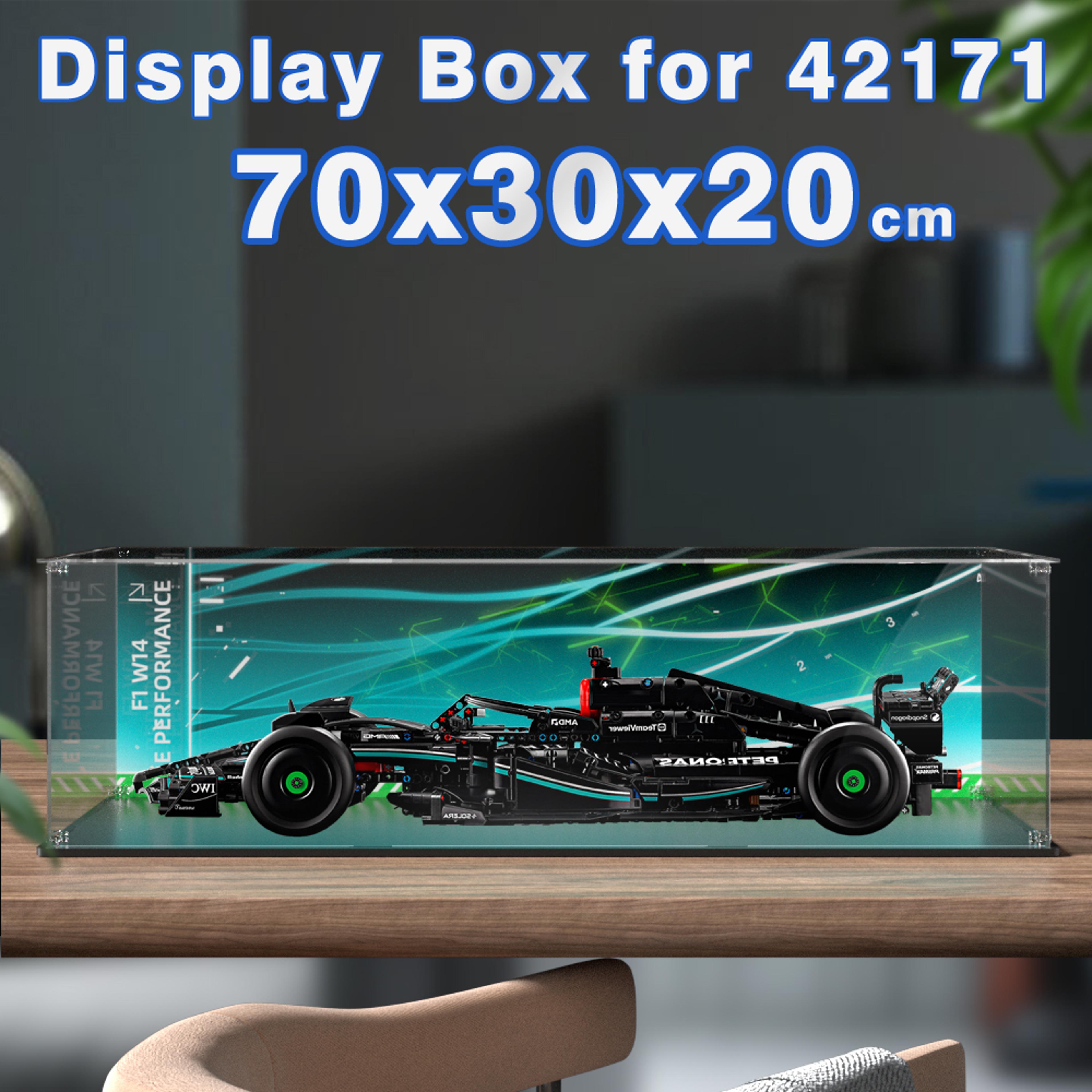 premium acrylic display box for lego, dustproof mercedes building block case, clear model car storage box