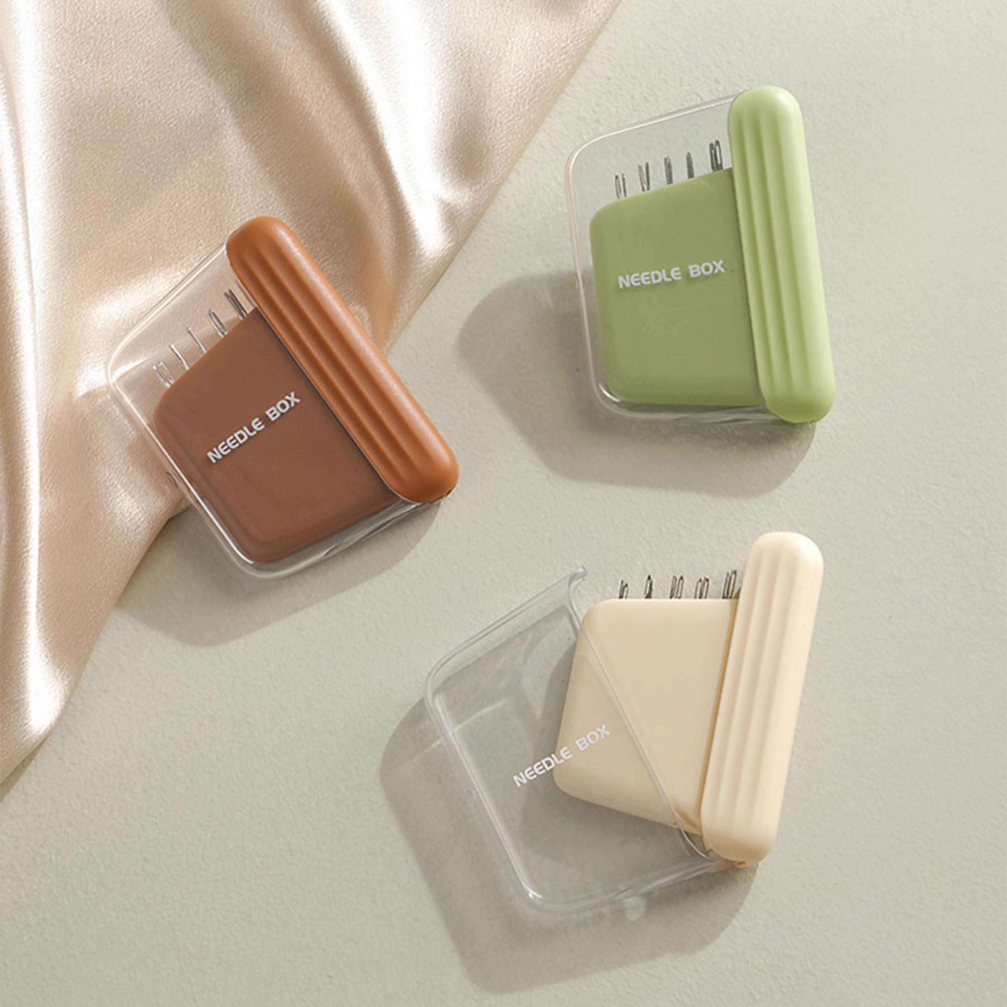 1pcs magnetic suction hand sewing needle storage box with 10 needles, portable sewing needle set, compact sewing tool
