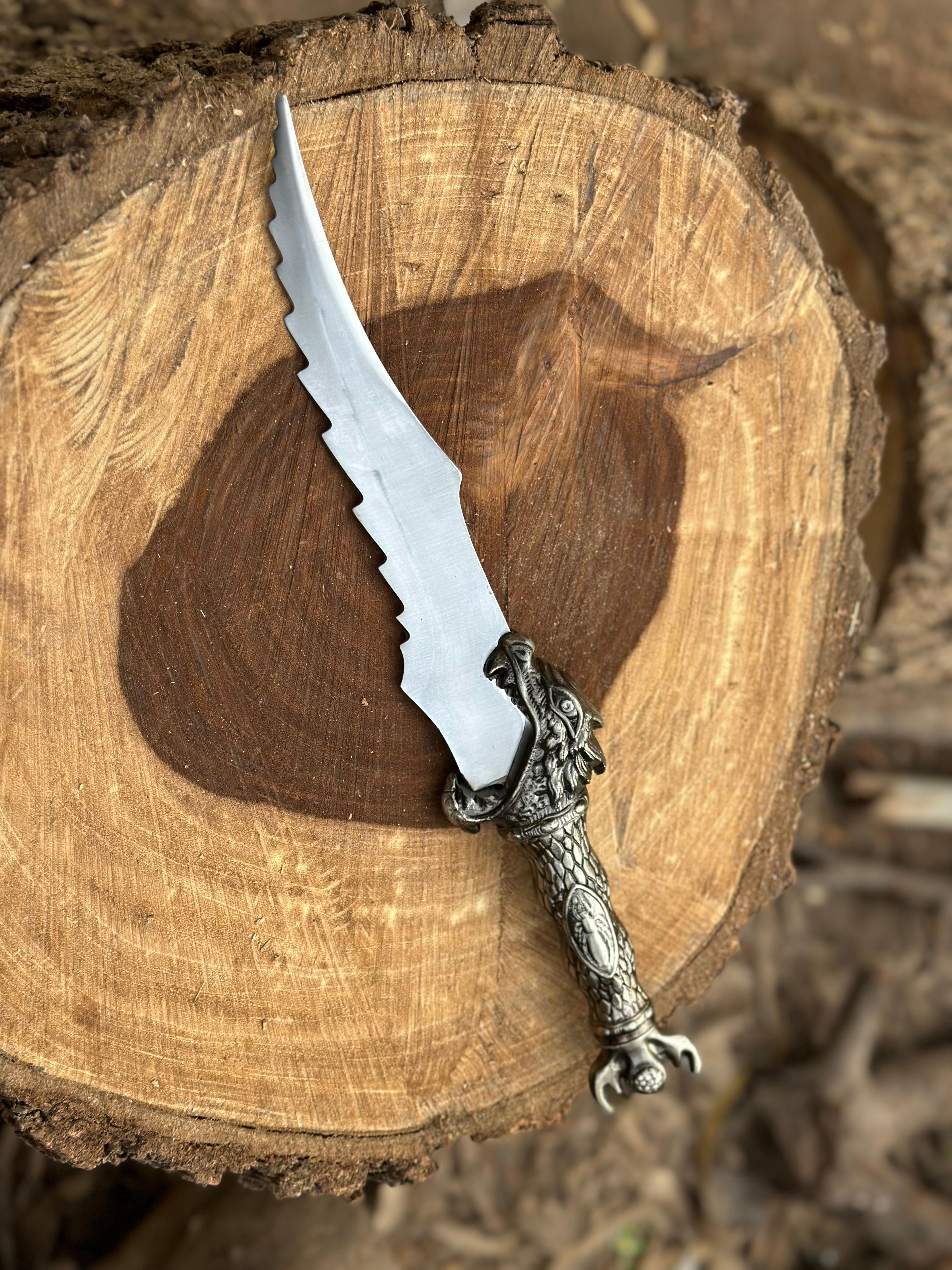 dragon handle fantasy mini dagger stainless steel decorative letter opener collectible display knife
