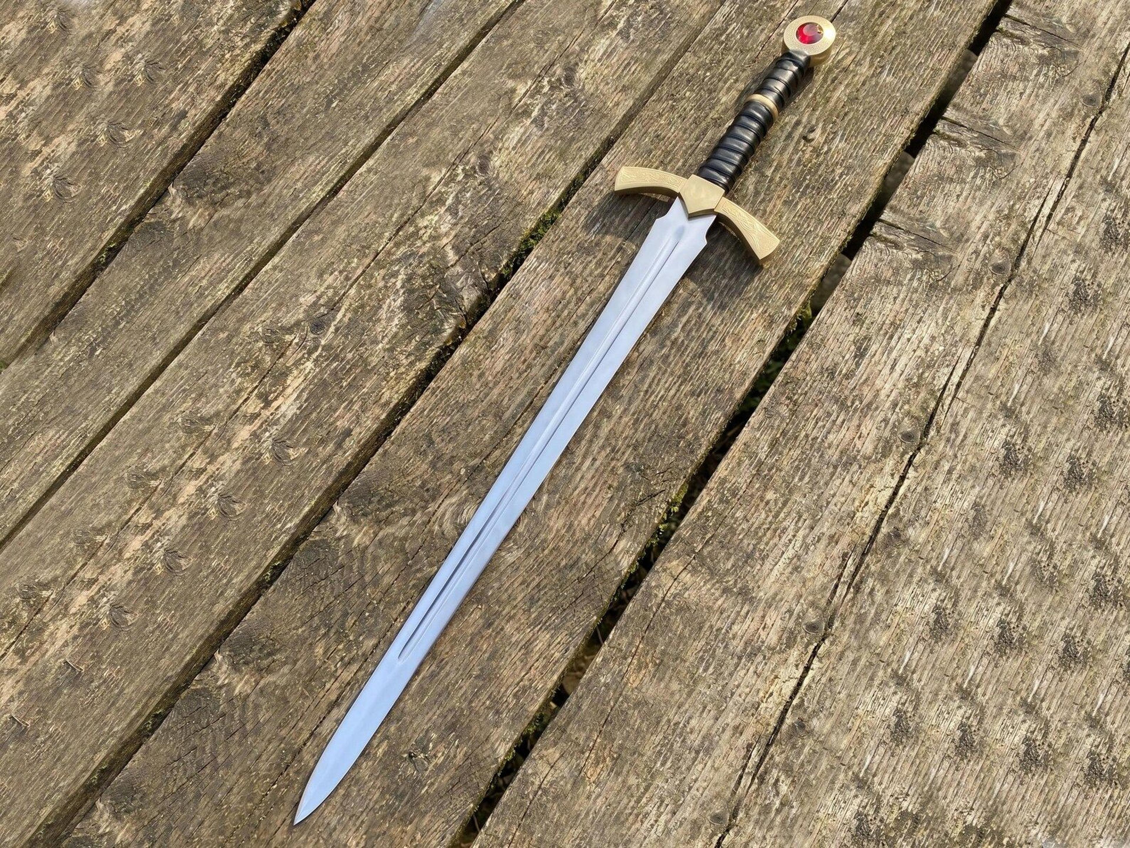 handmade knight longsword with stainless steel blade – fantasy display sword for collectors & cosplay