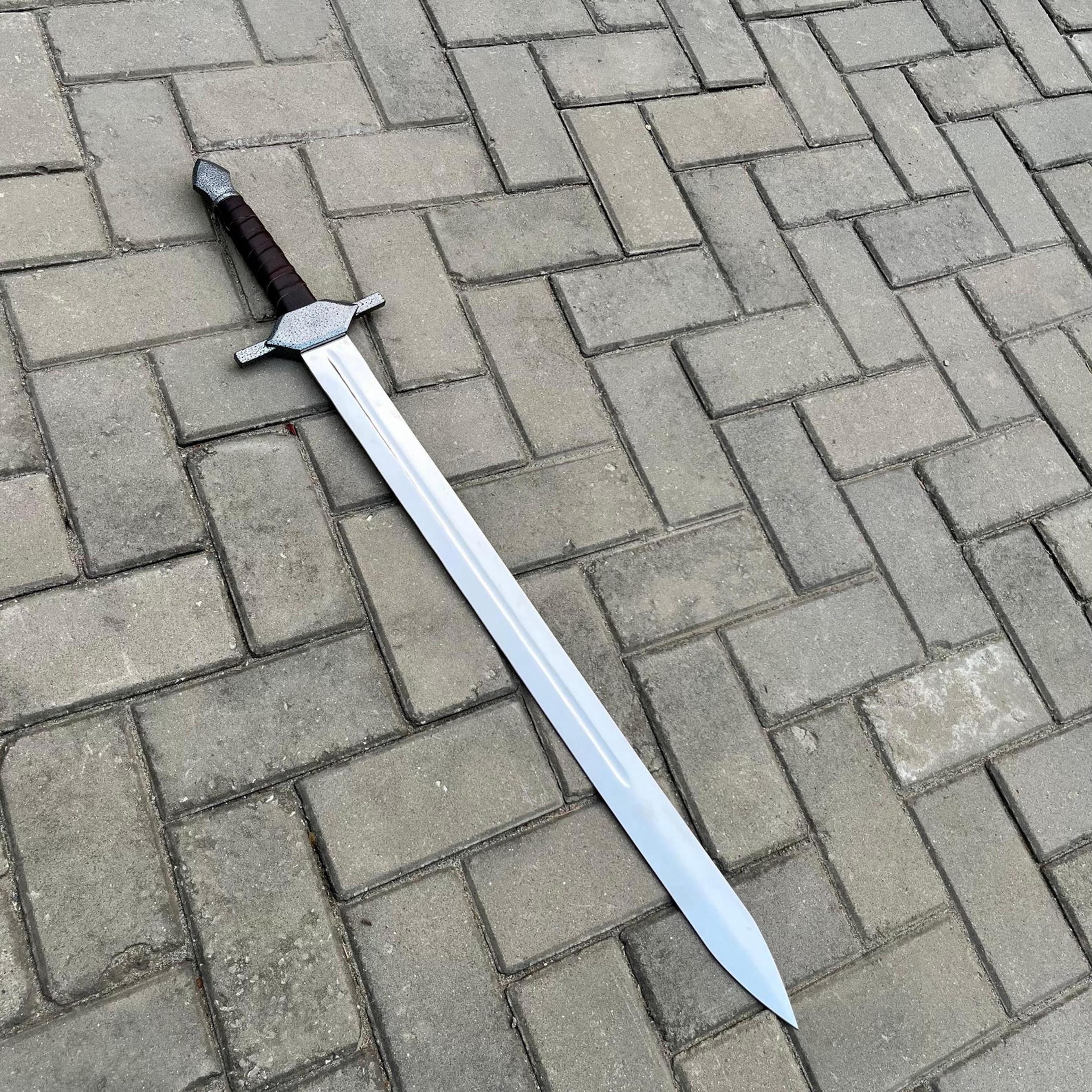 knights oath longsword – hand-forged medieval crusader blade with faceted guard