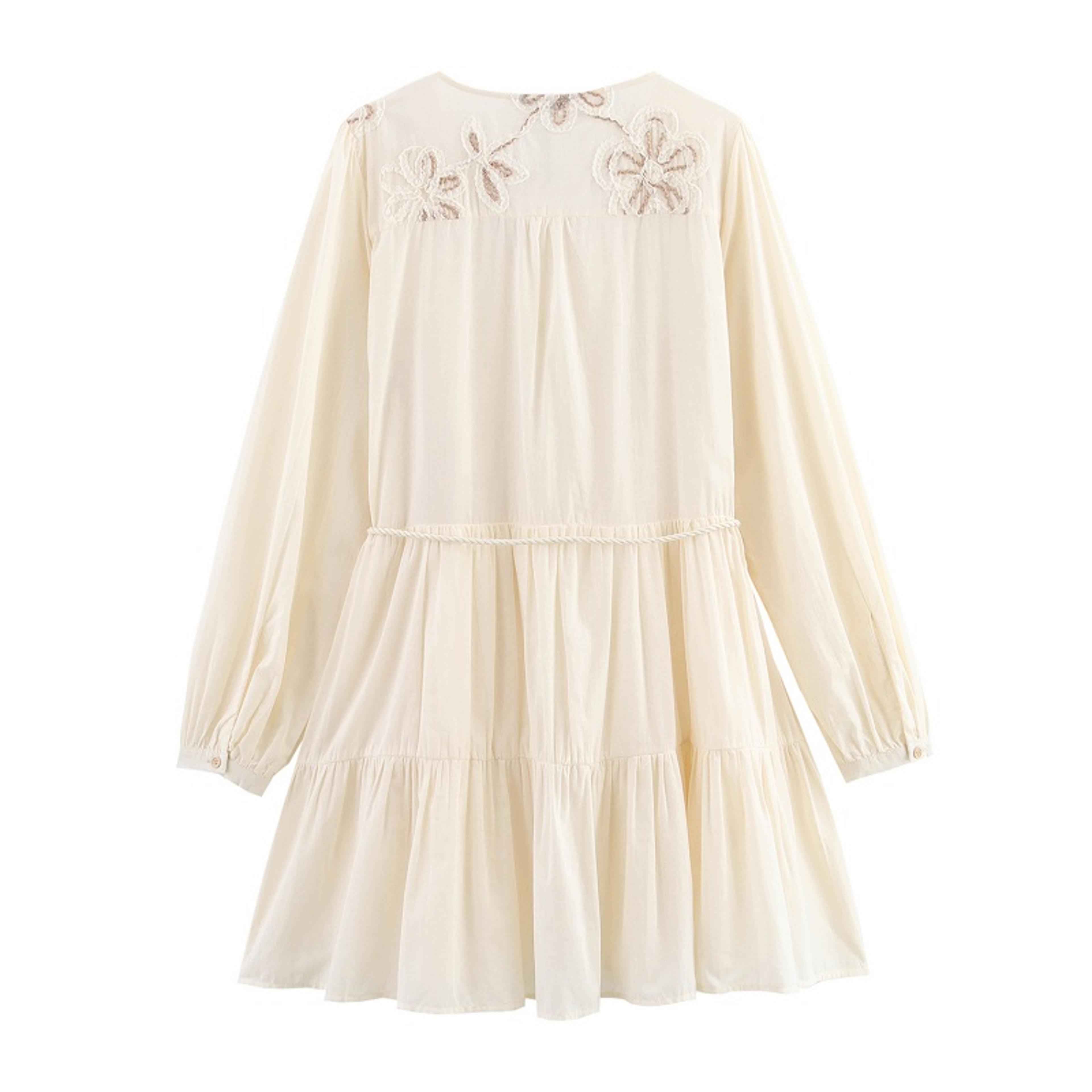 flower embroidered mini dress women, tassel pleated short dresses for woman, summer beach womens dress, boho dress woman