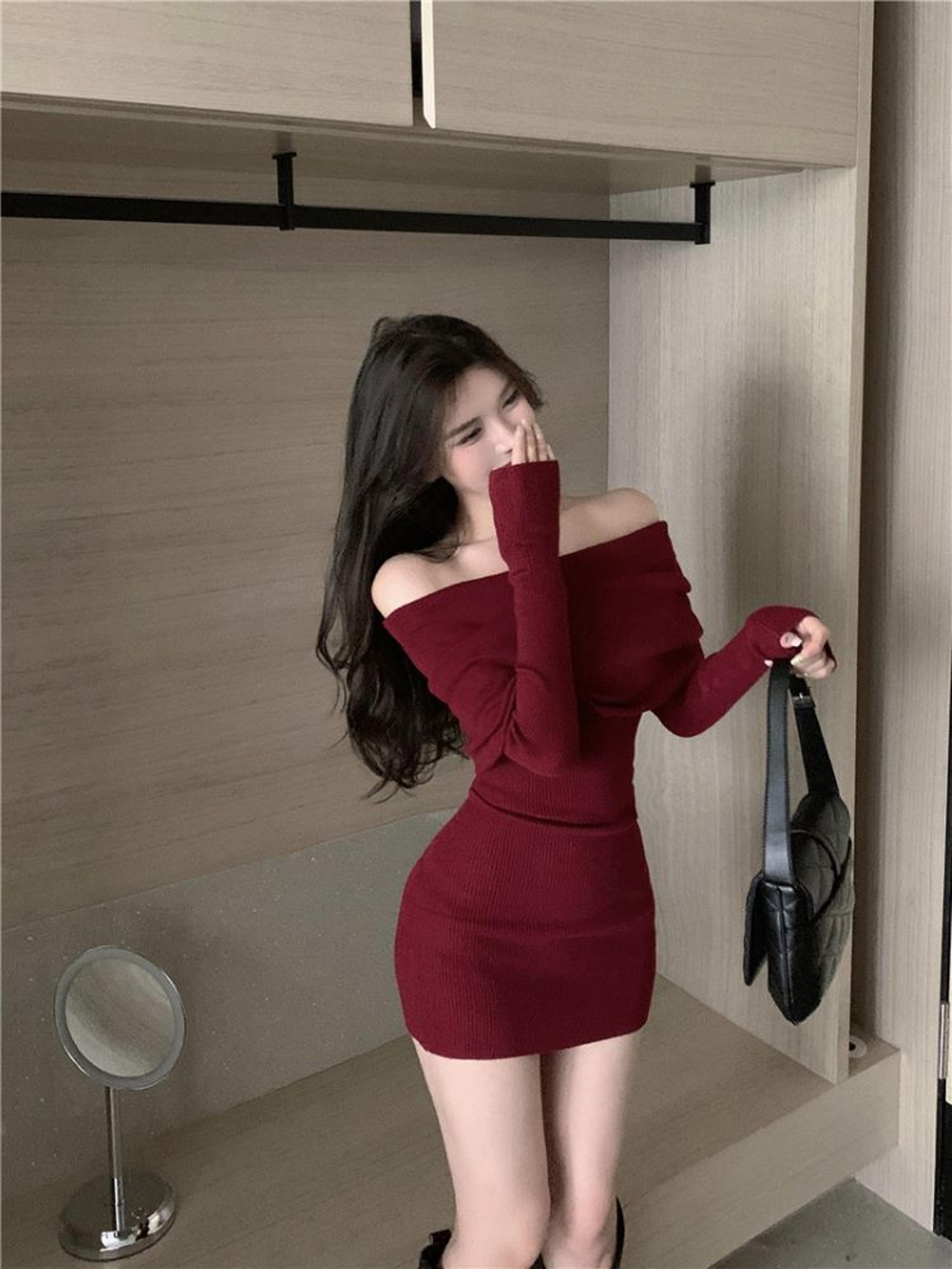 elegant mini dresses, long sleeve fashion, slim sexy bodycon, women clothing for autumn winter