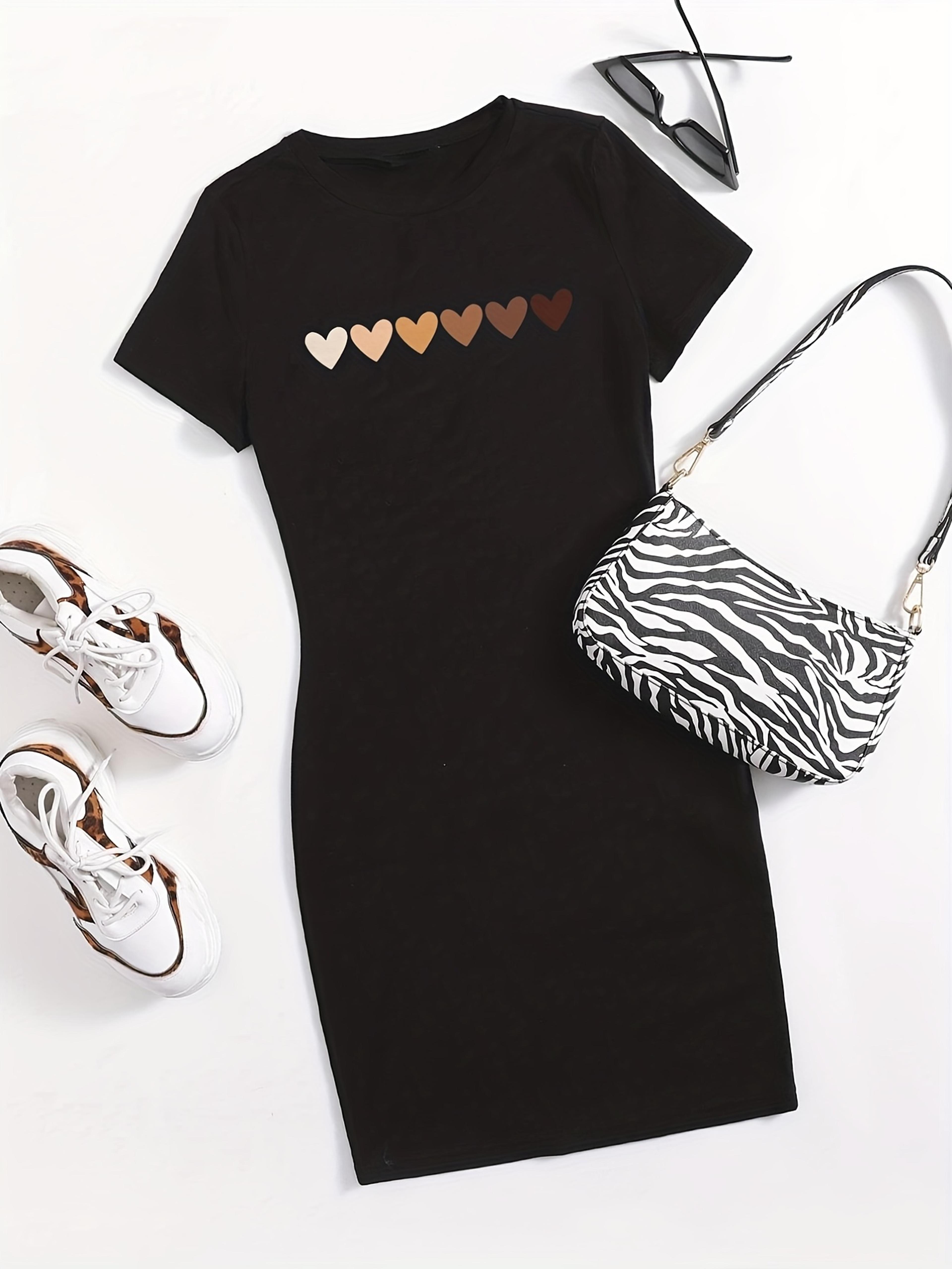 women short sleeve o-neck loose casual dresses, fashion high quality short sleeve loose sports t-shirt, breathable top
