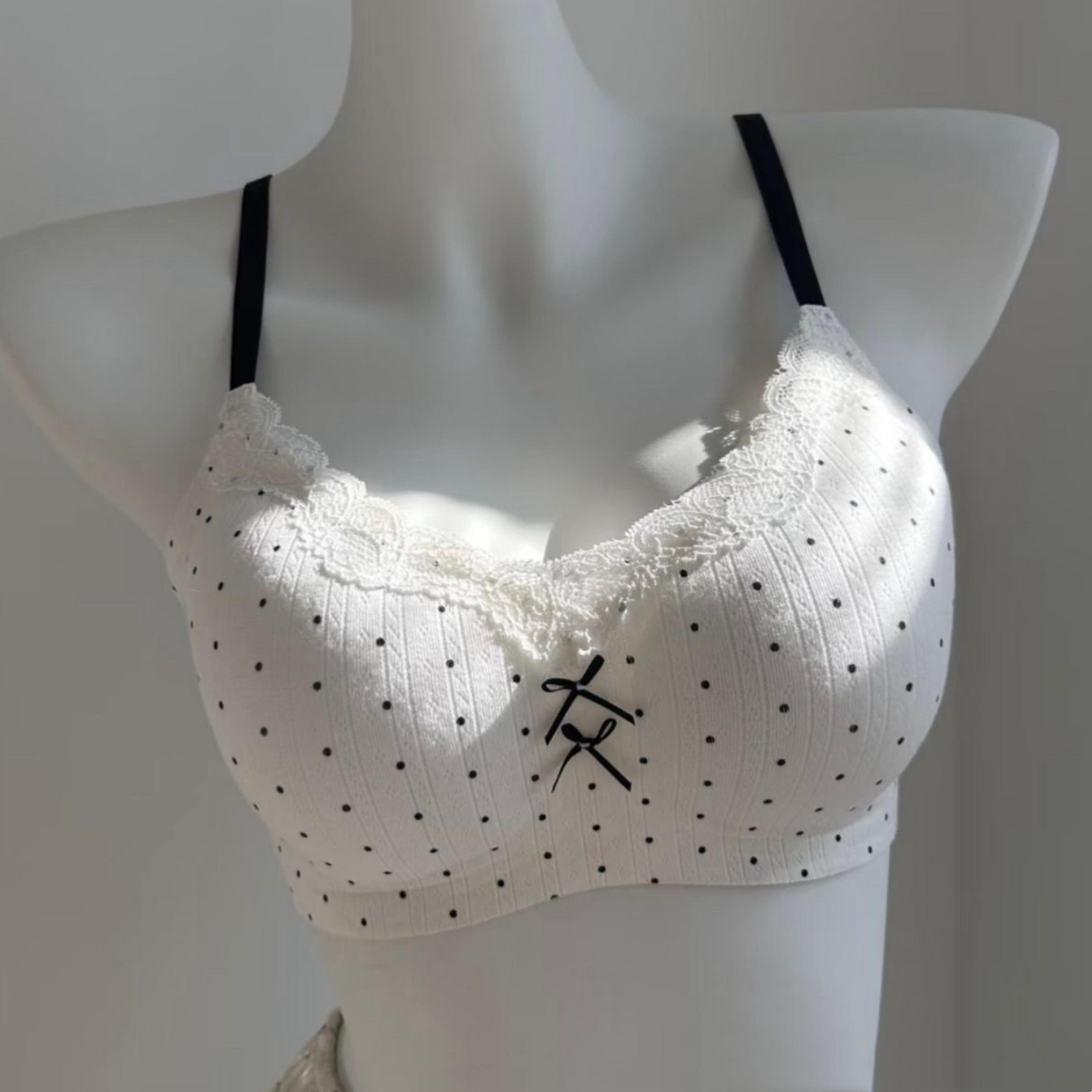 floral lace seamless push up bra for women with light padding and comfortable support