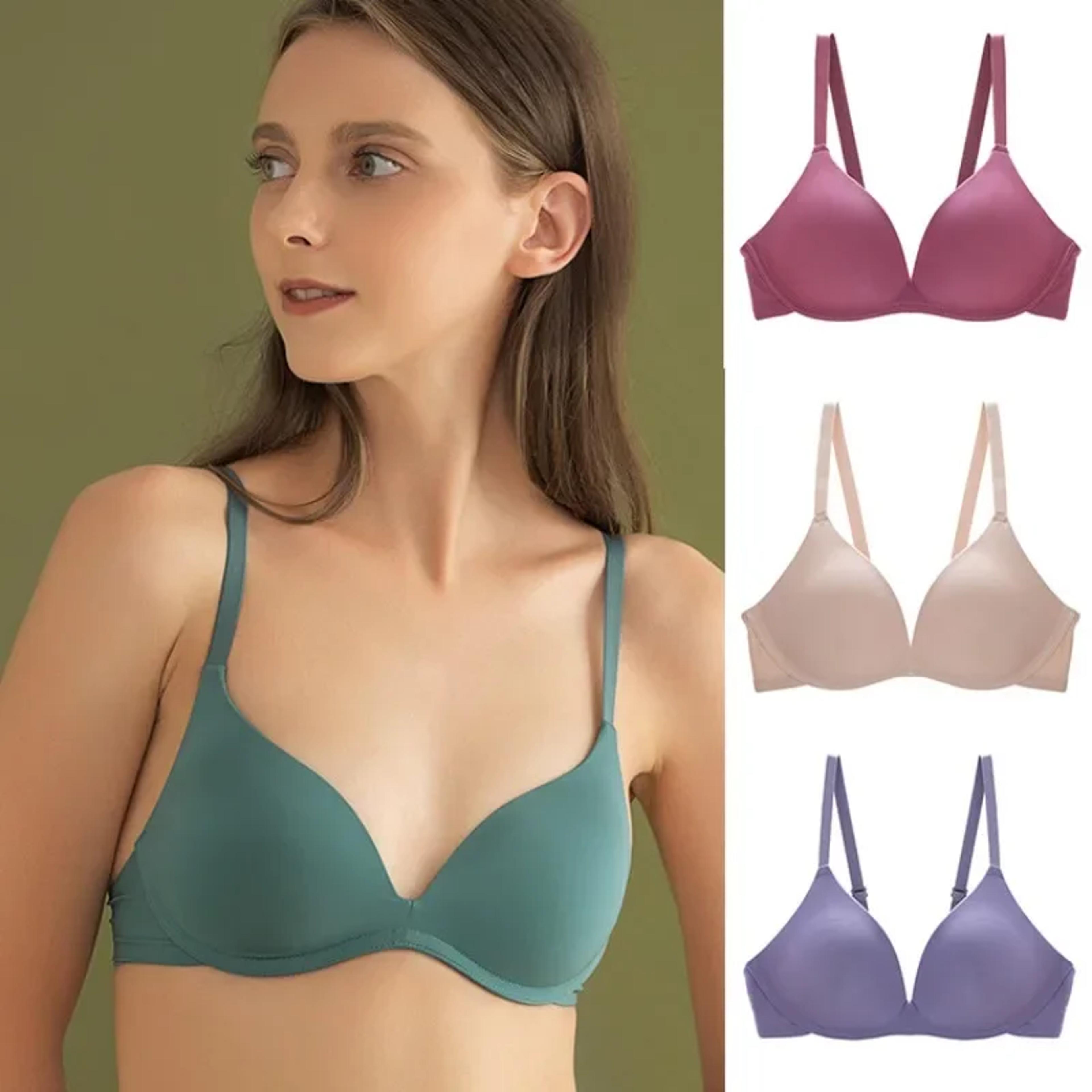 comfortlift seamless wireless push-up bra for women breathable everyday support