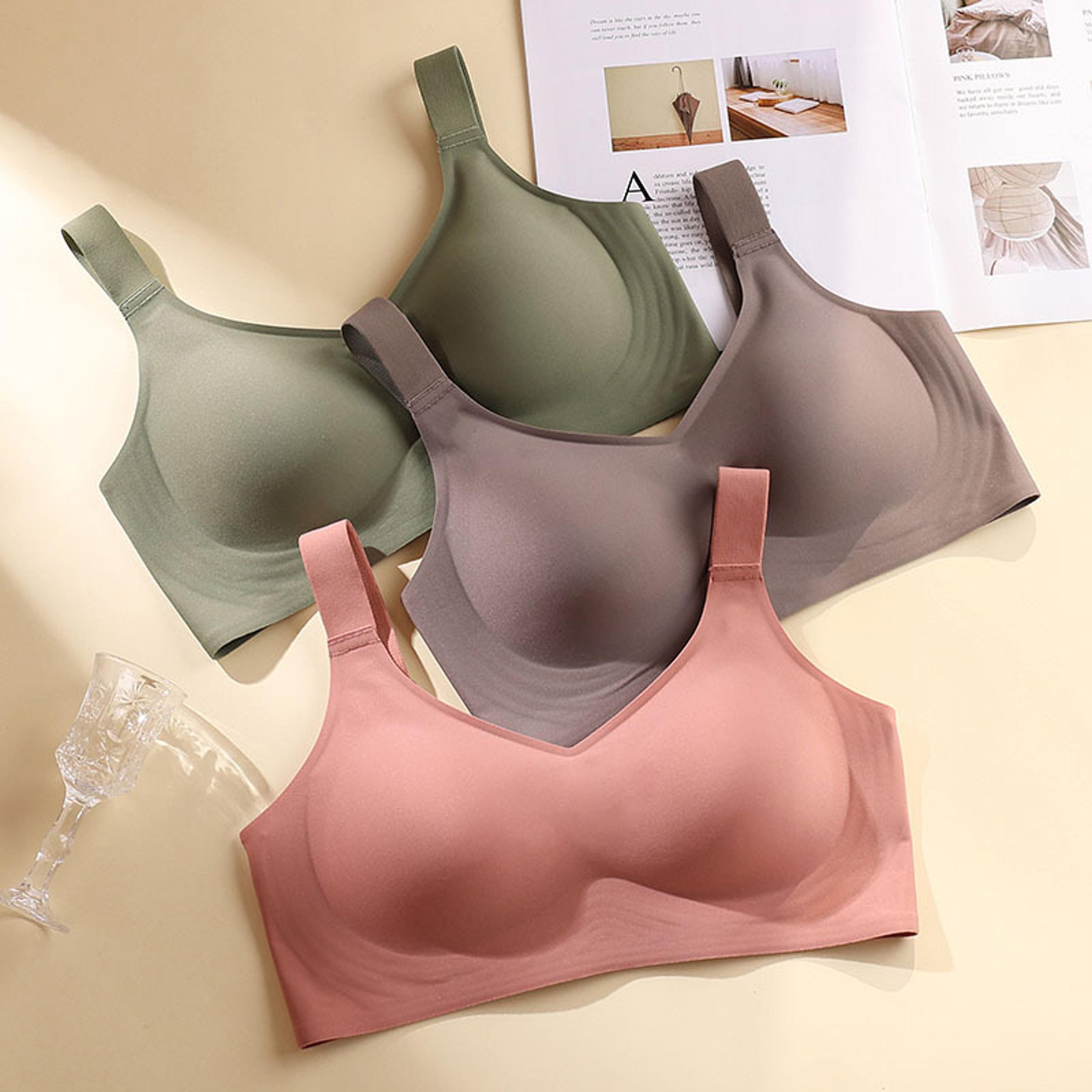 comfortlift seamless wire-free push-up bra for women with soft support & adjustable fit