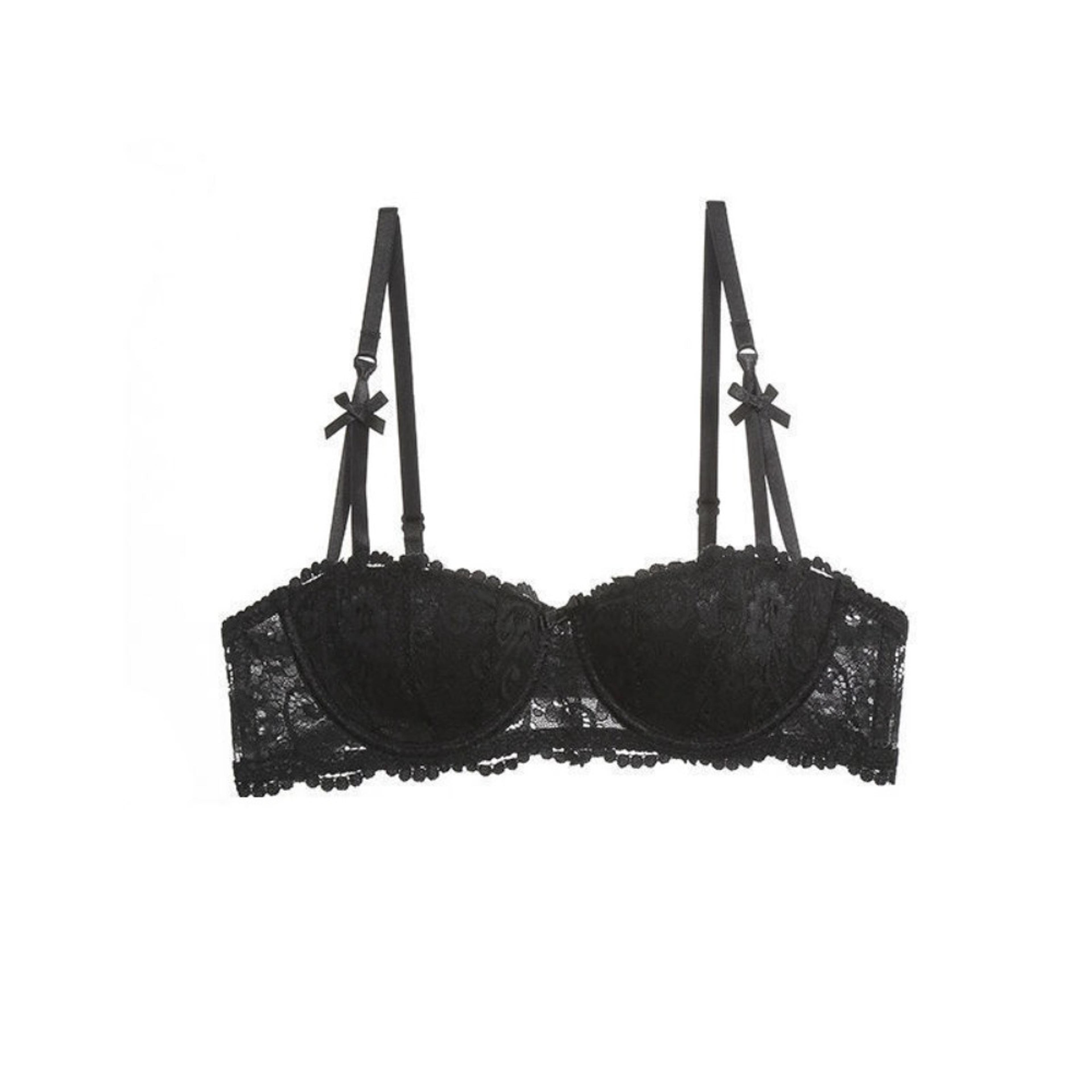lace deep v push up bra with anti sag support for women