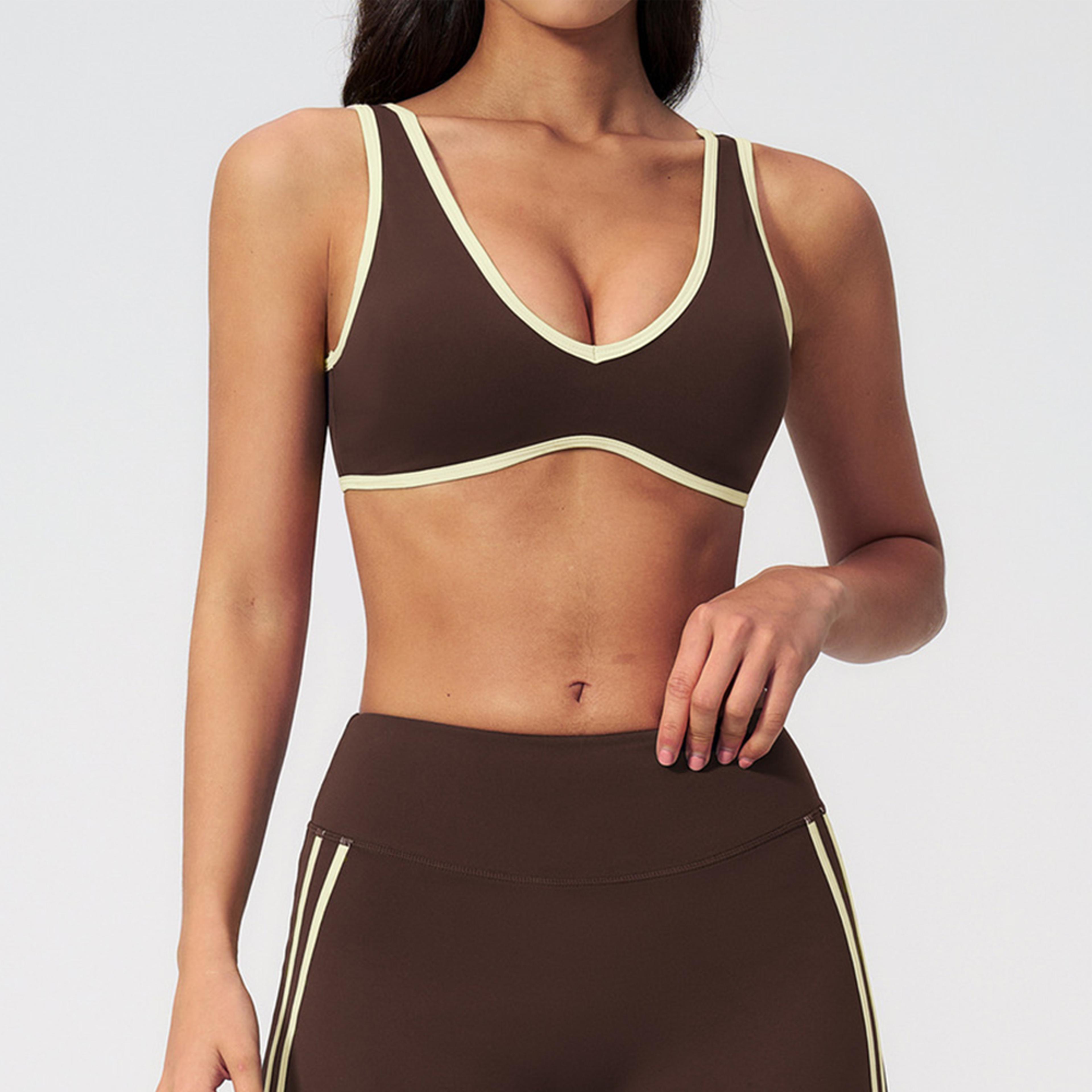 premium breathable yoga bra & push up sports bra for women (gym crop top support)