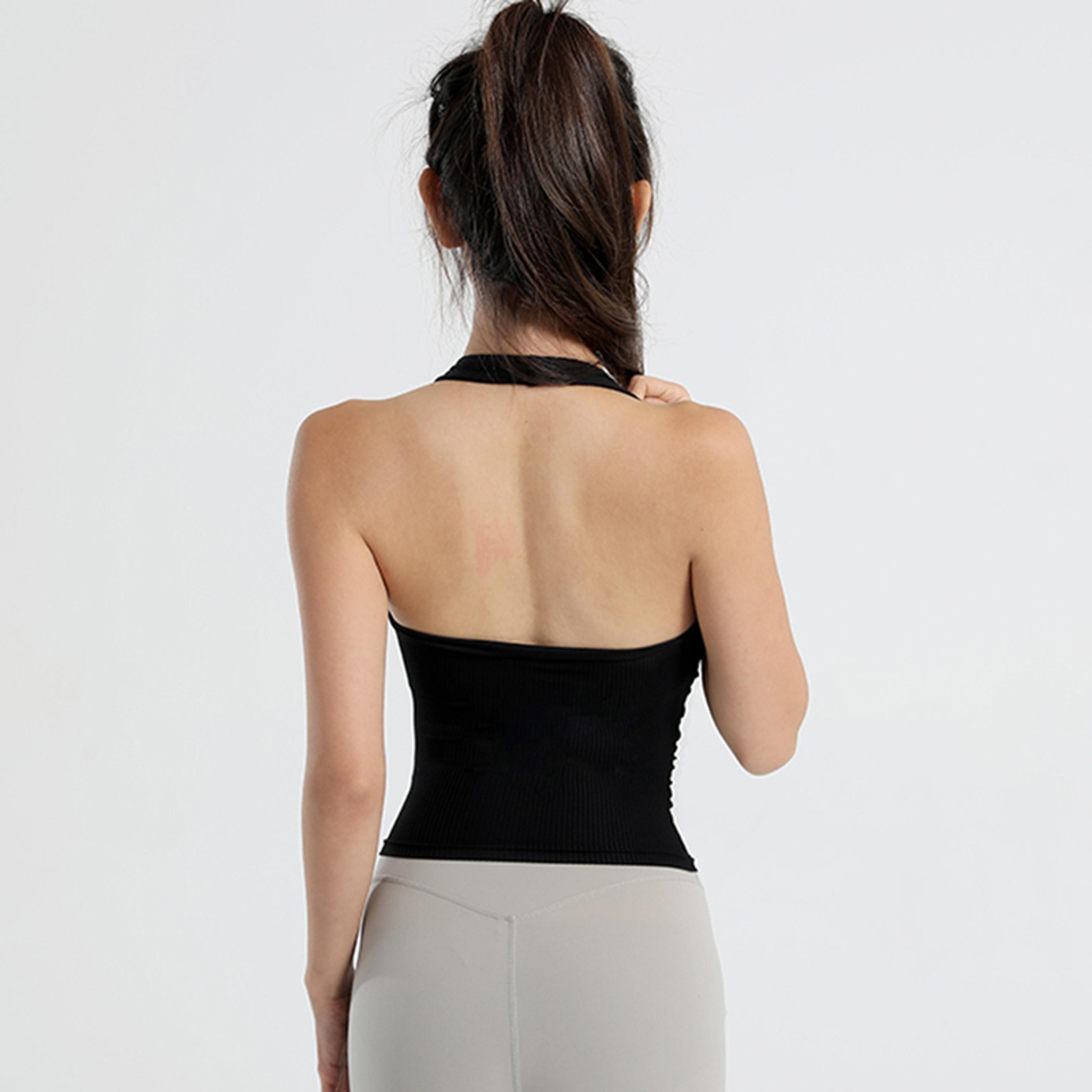 flexlift sports bra tank top with built-in padding for yoga, gym & training