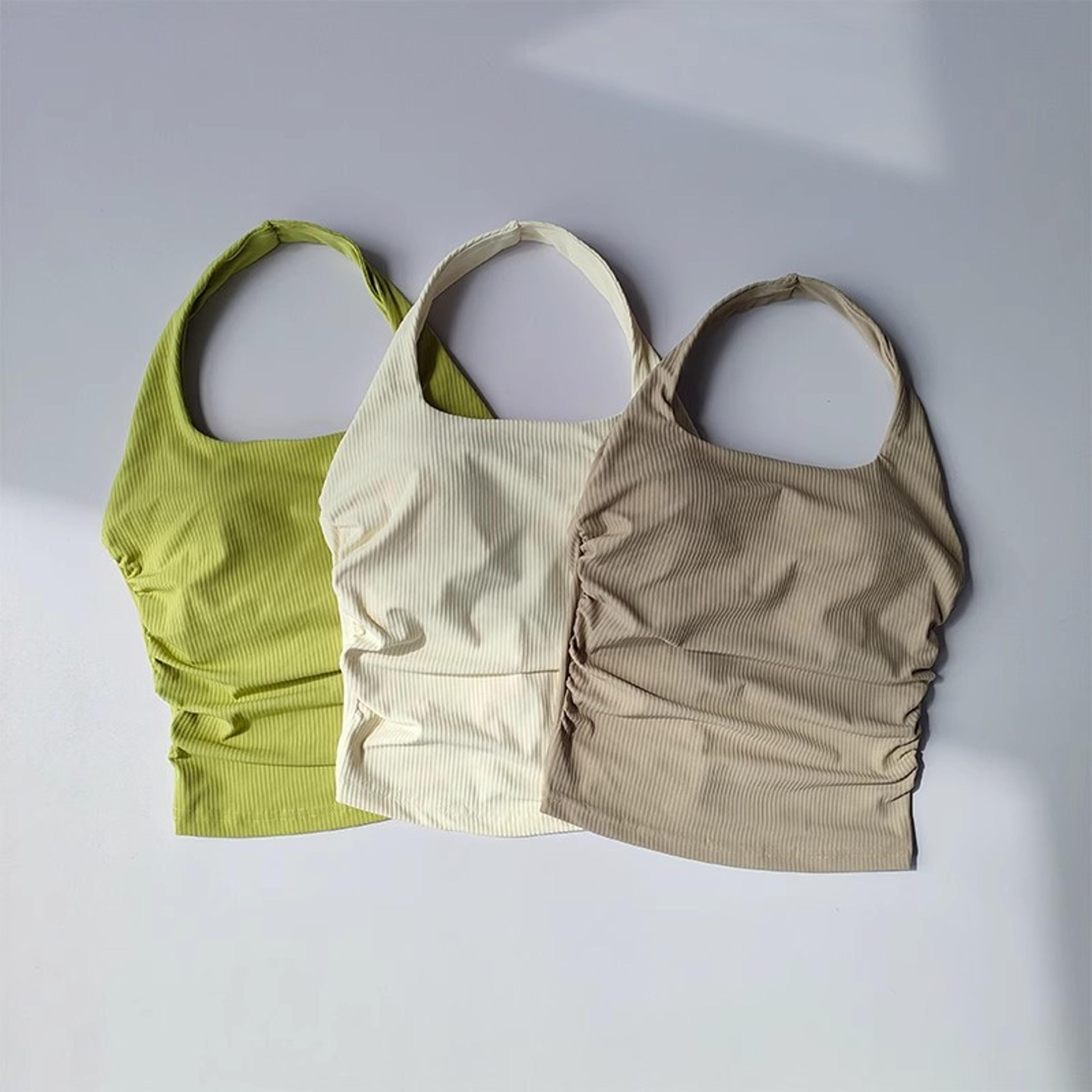 beautiful back support sports bra yoga tank top for active women