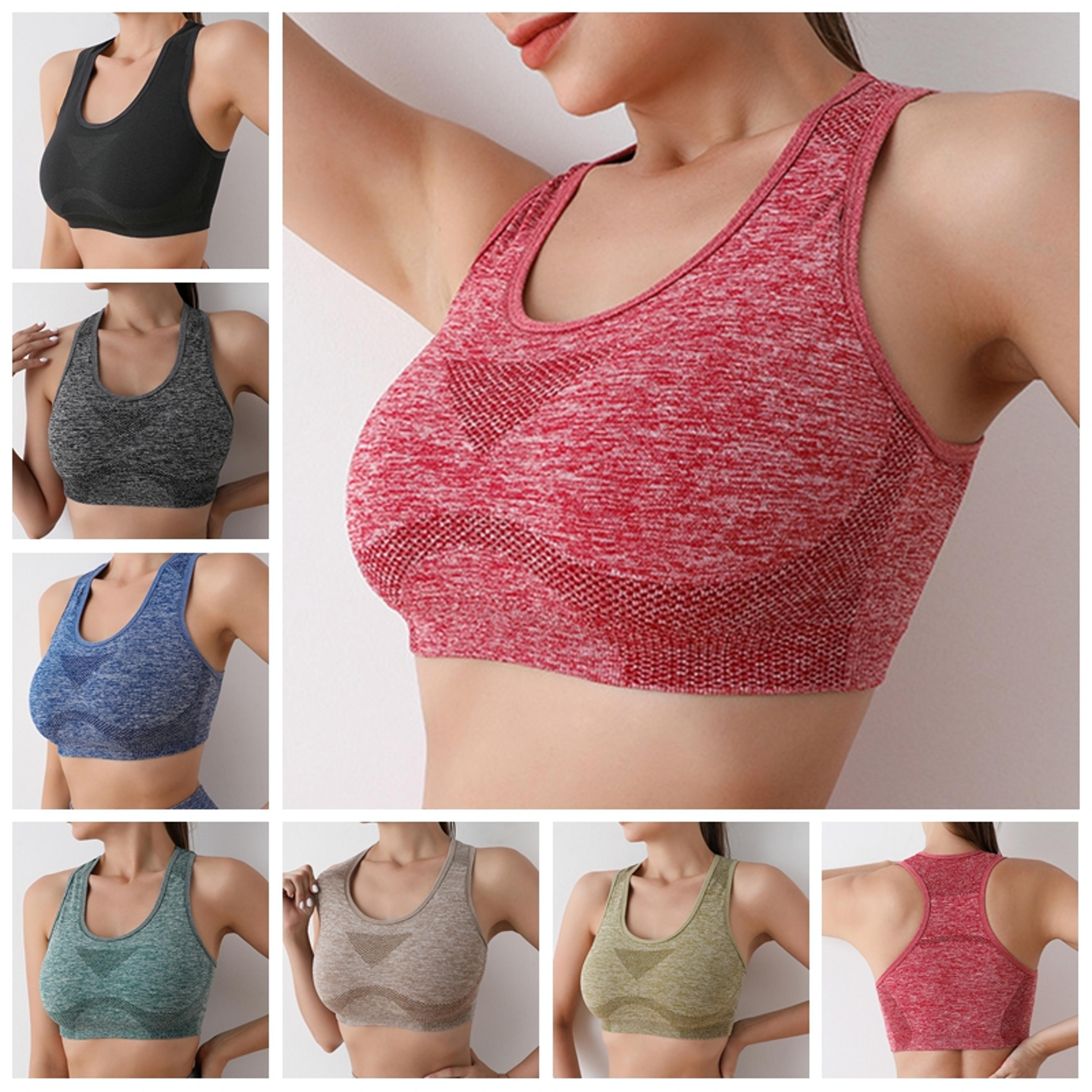 performance seamless sports bra – high support yoga bra & running fitness top