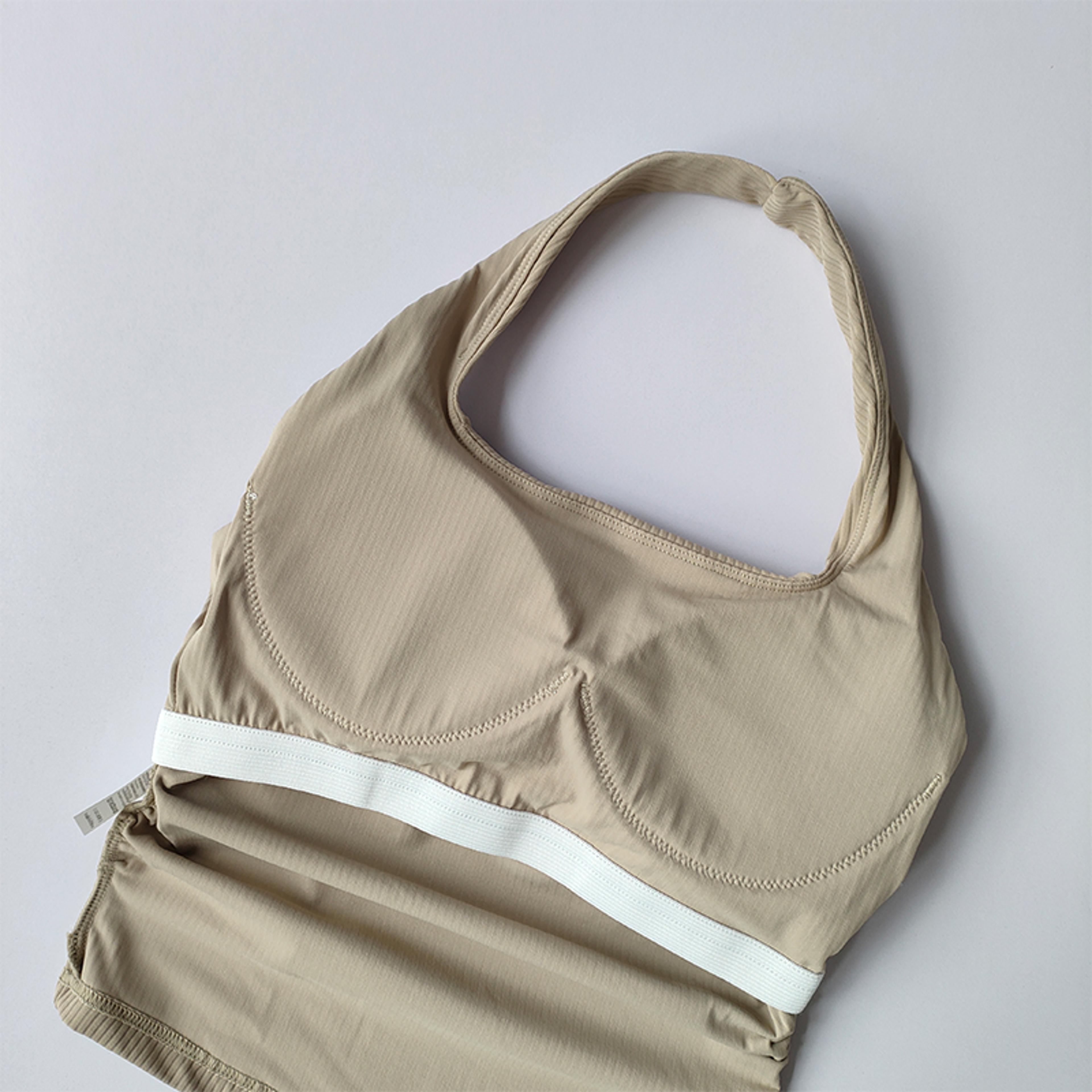 breathable fitfusion womens yoga & sports bra with fixed chest support